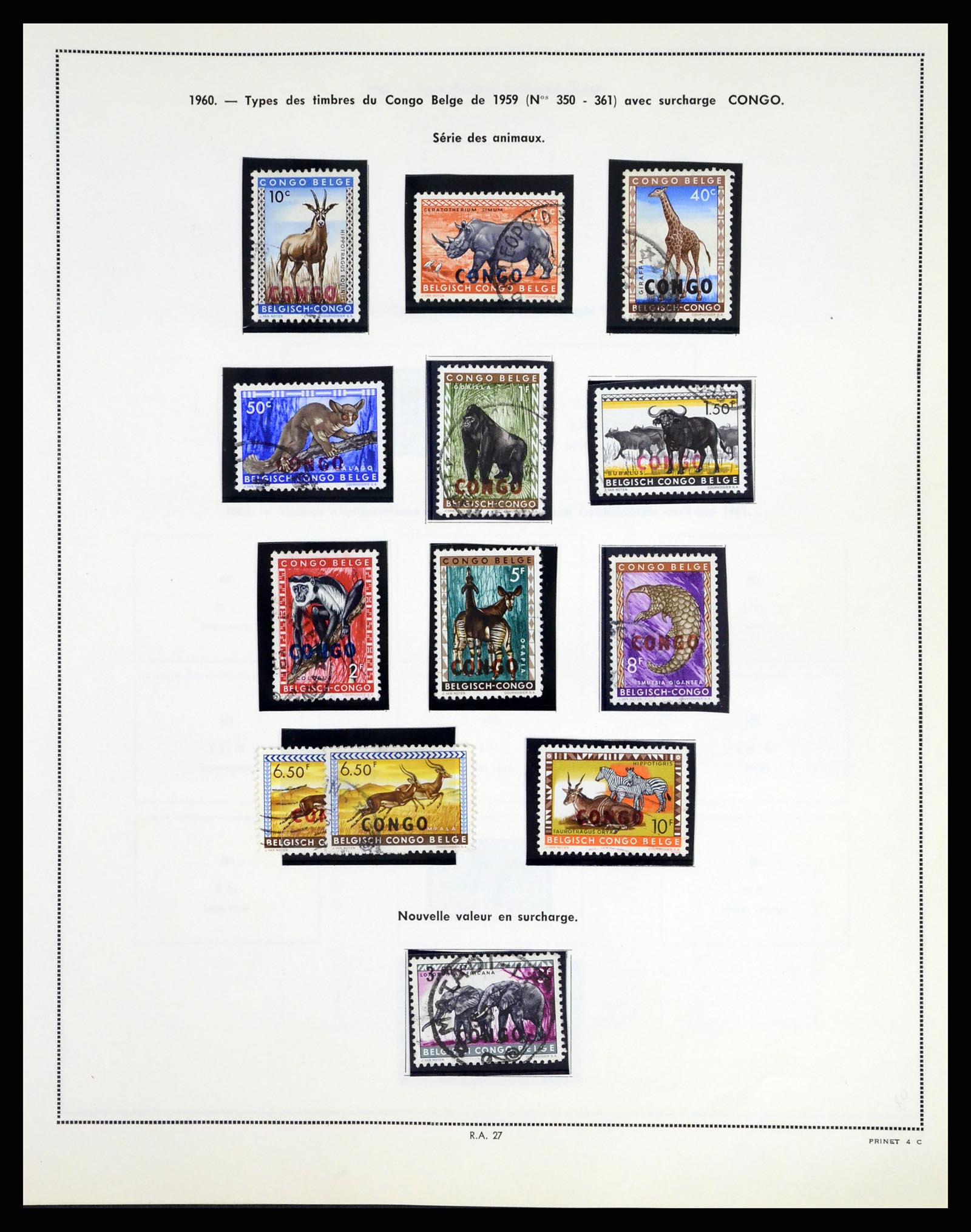 37377 028 - Postzegelverzameling 37377 Belgisch Congo 1894-1969.