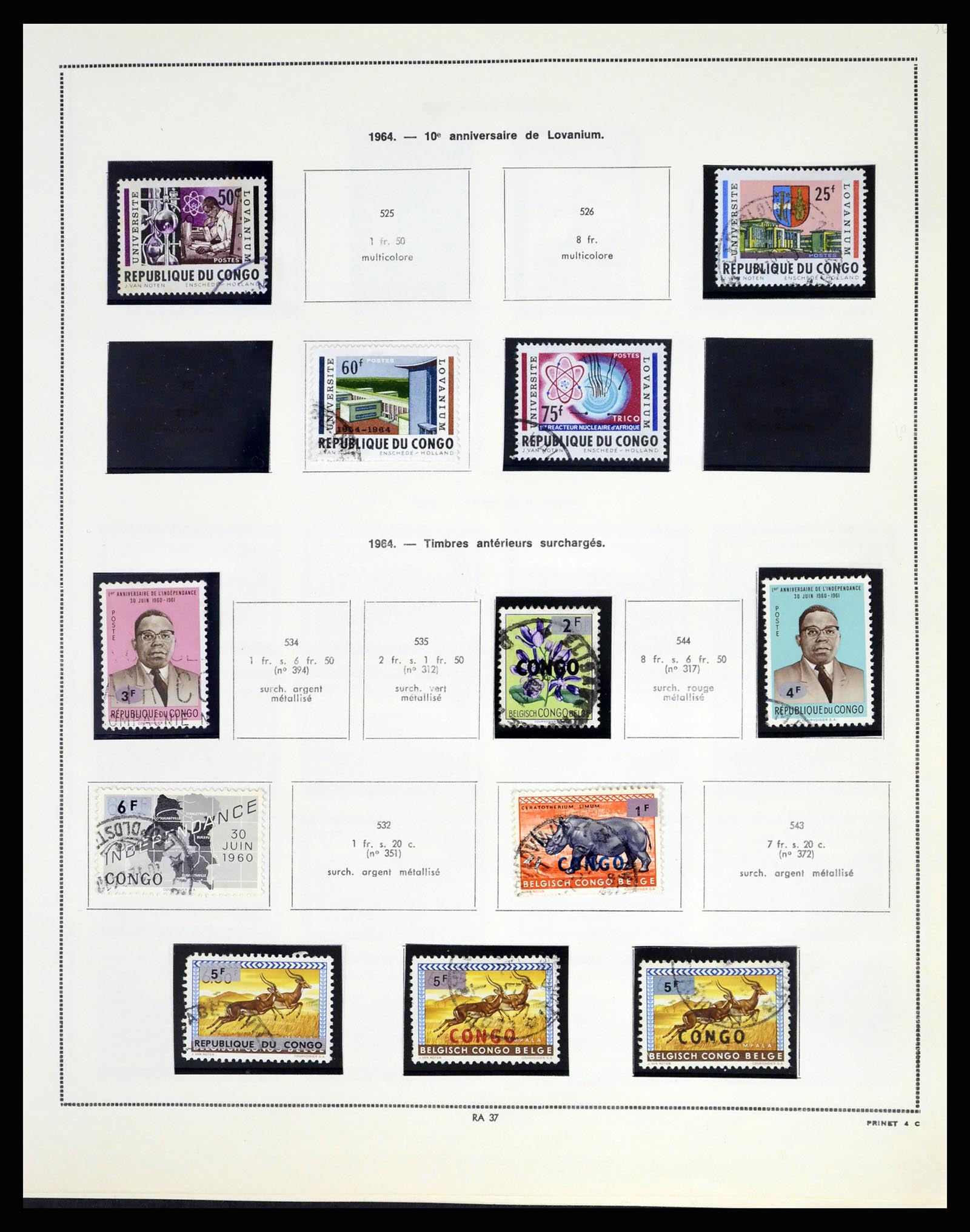 37377 036 - Postzegelverzameling 37377 Belgisch Congo 1894-1969.