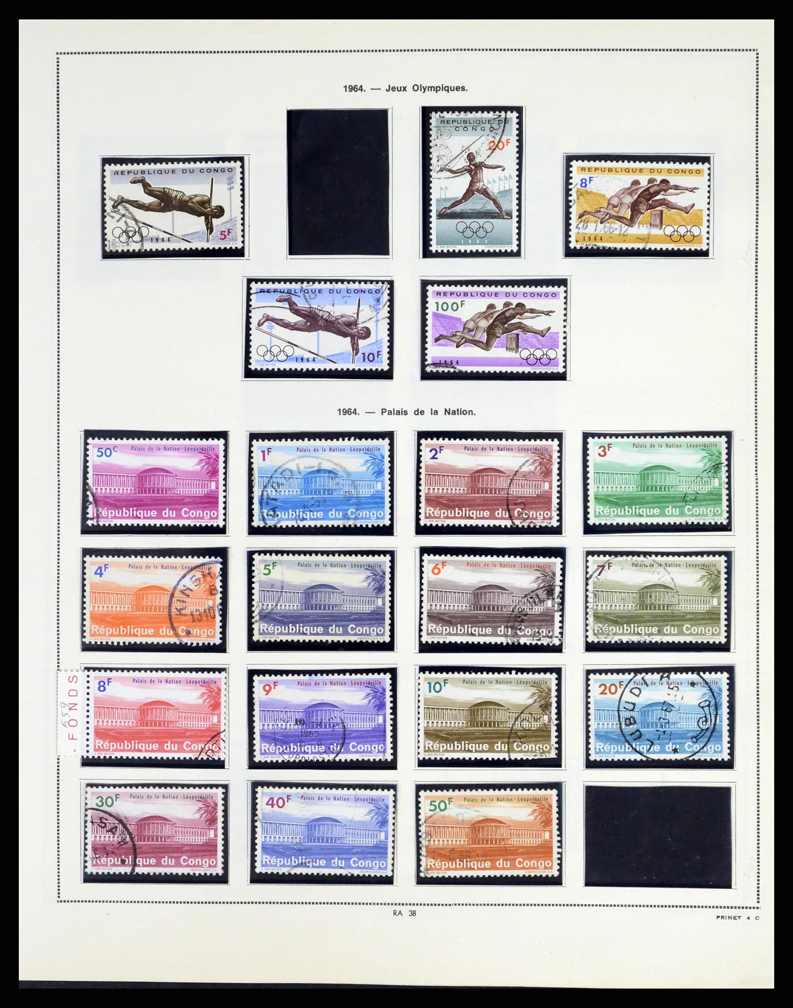 37377 037 - Postzegelverzameling 37377 Belgisch Congo 1894-1969.