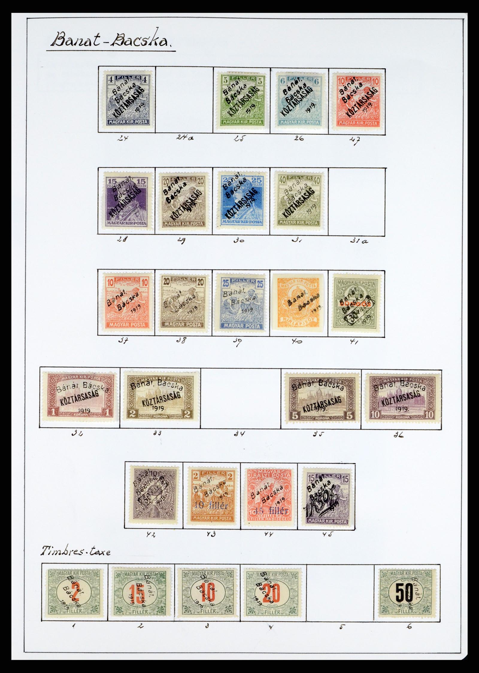 37379 002 - Stamp collection 37379 Hungary territories 1918-1919.