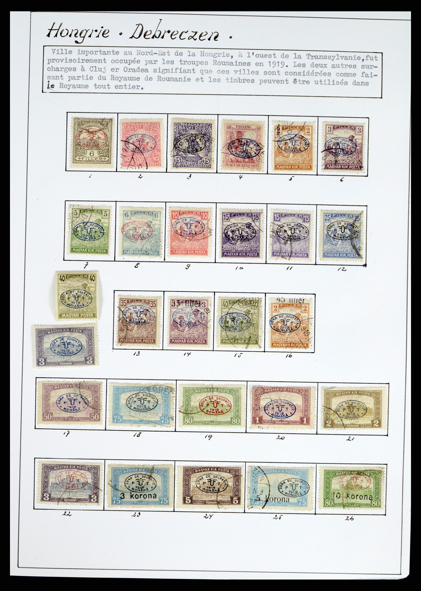 37379 006 - Stamp collection 37379 Hungary territories 1918-1919.