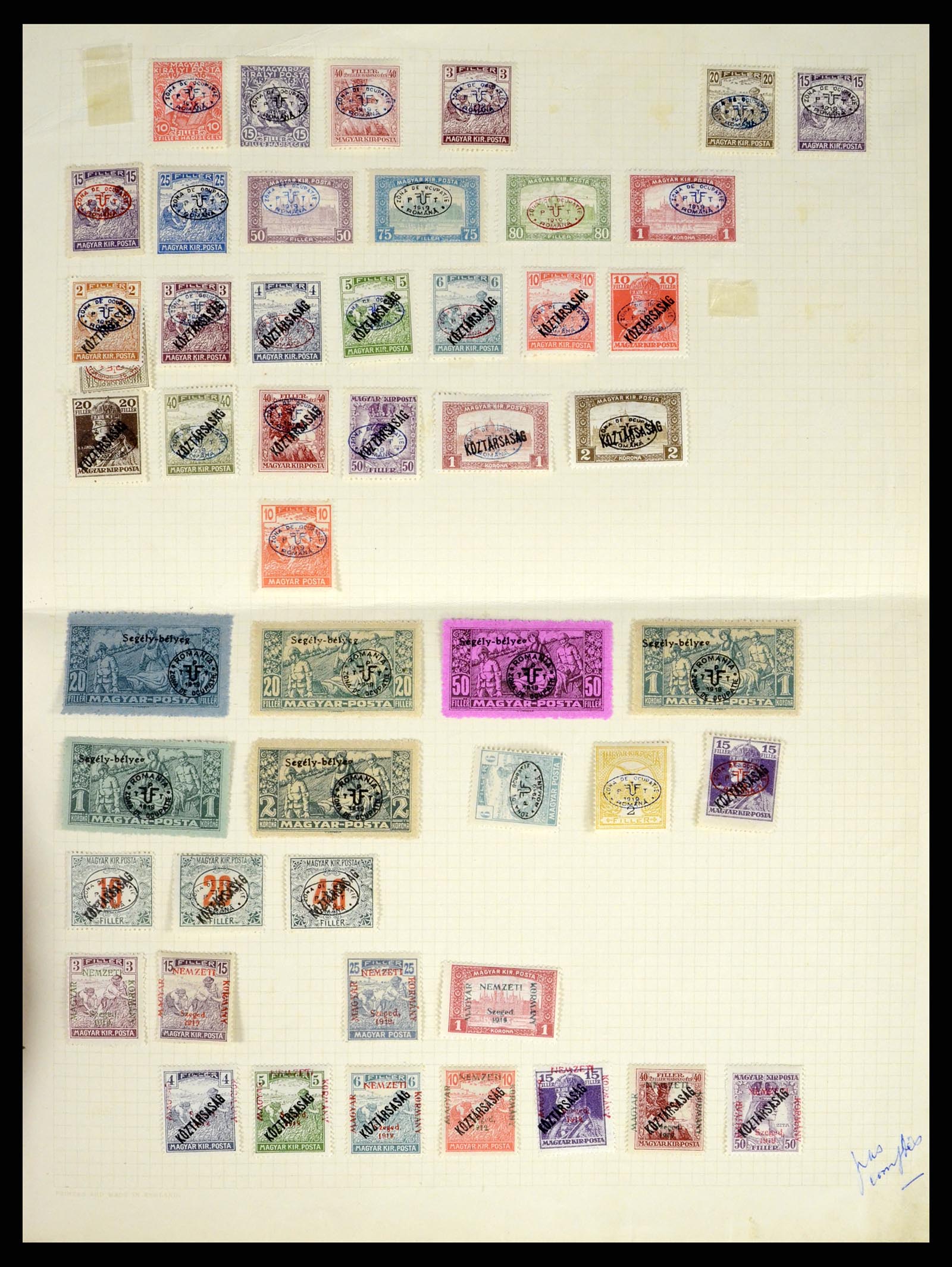 37379 007 - Stamp collection 37379 Hungary territories 1918-1919.