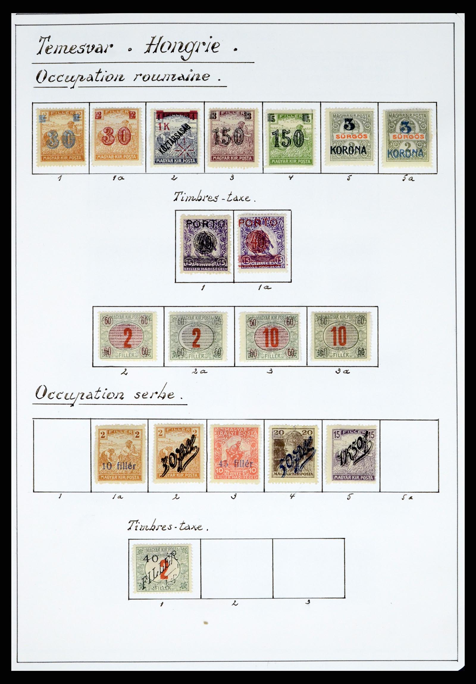37379 014 - Stamp collection 37379 Hungary territories 1918-1919.
