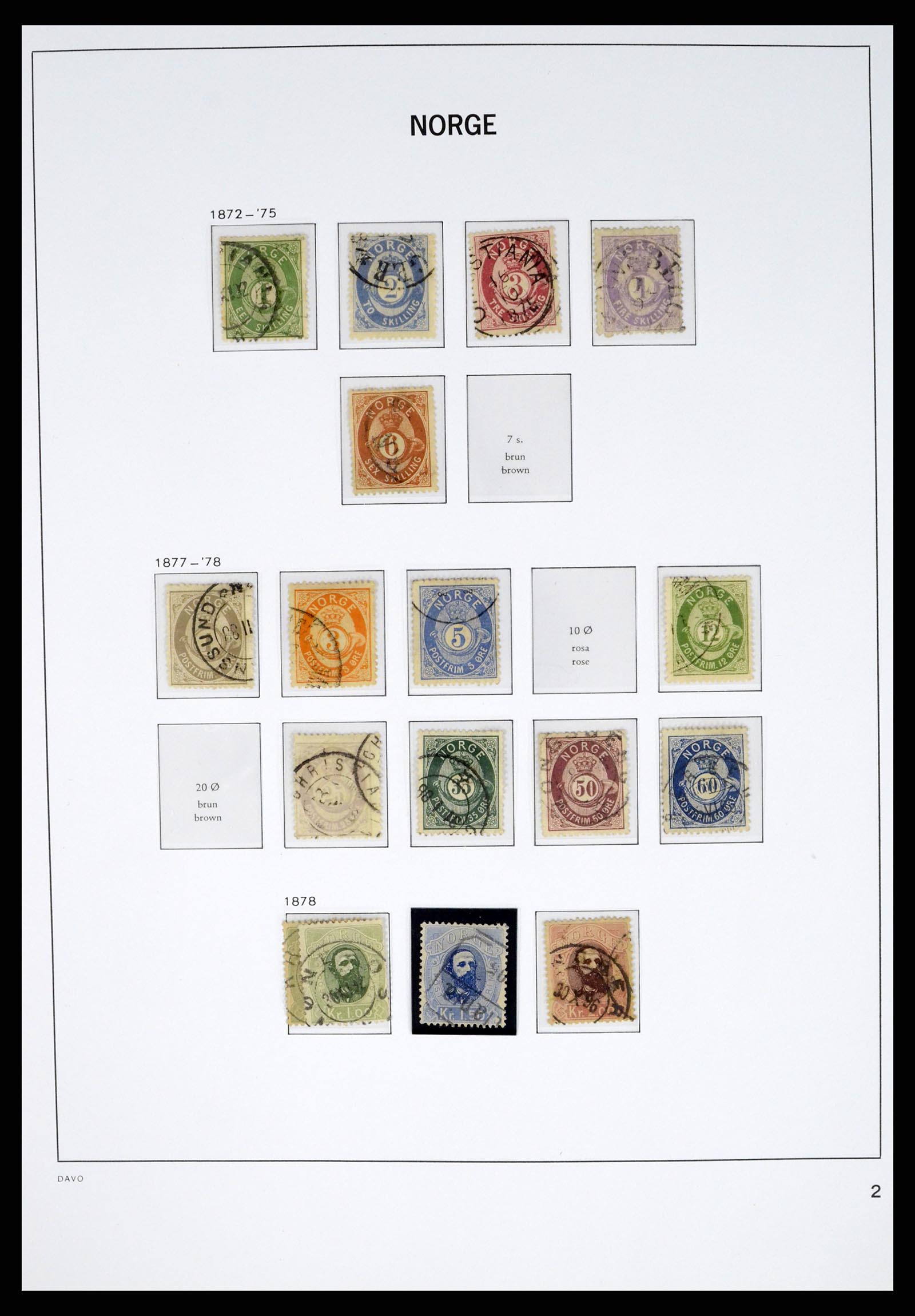 37381 002 - Postzegelverzameling 37381 Noorwegen 1855-1969.