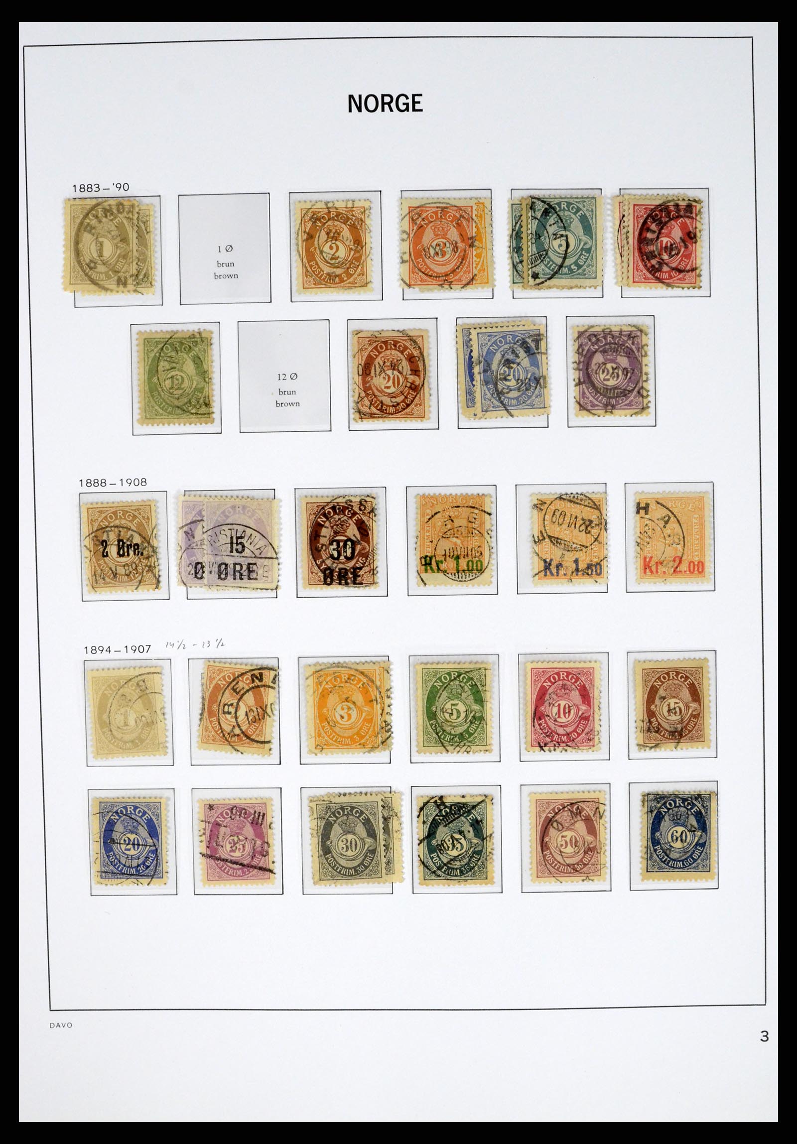 37381 003 - Postzegelverzameling 37381 Noorwegen 1855-1969.