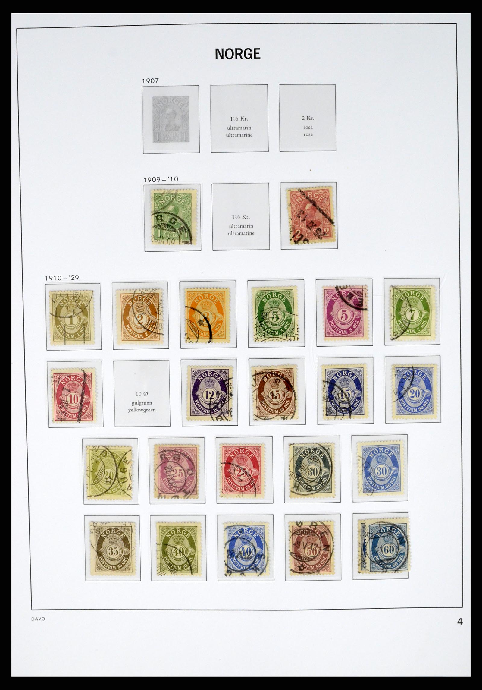37381 005 - Postzegelverzameling 37381 Noorwegen 1855-1969.