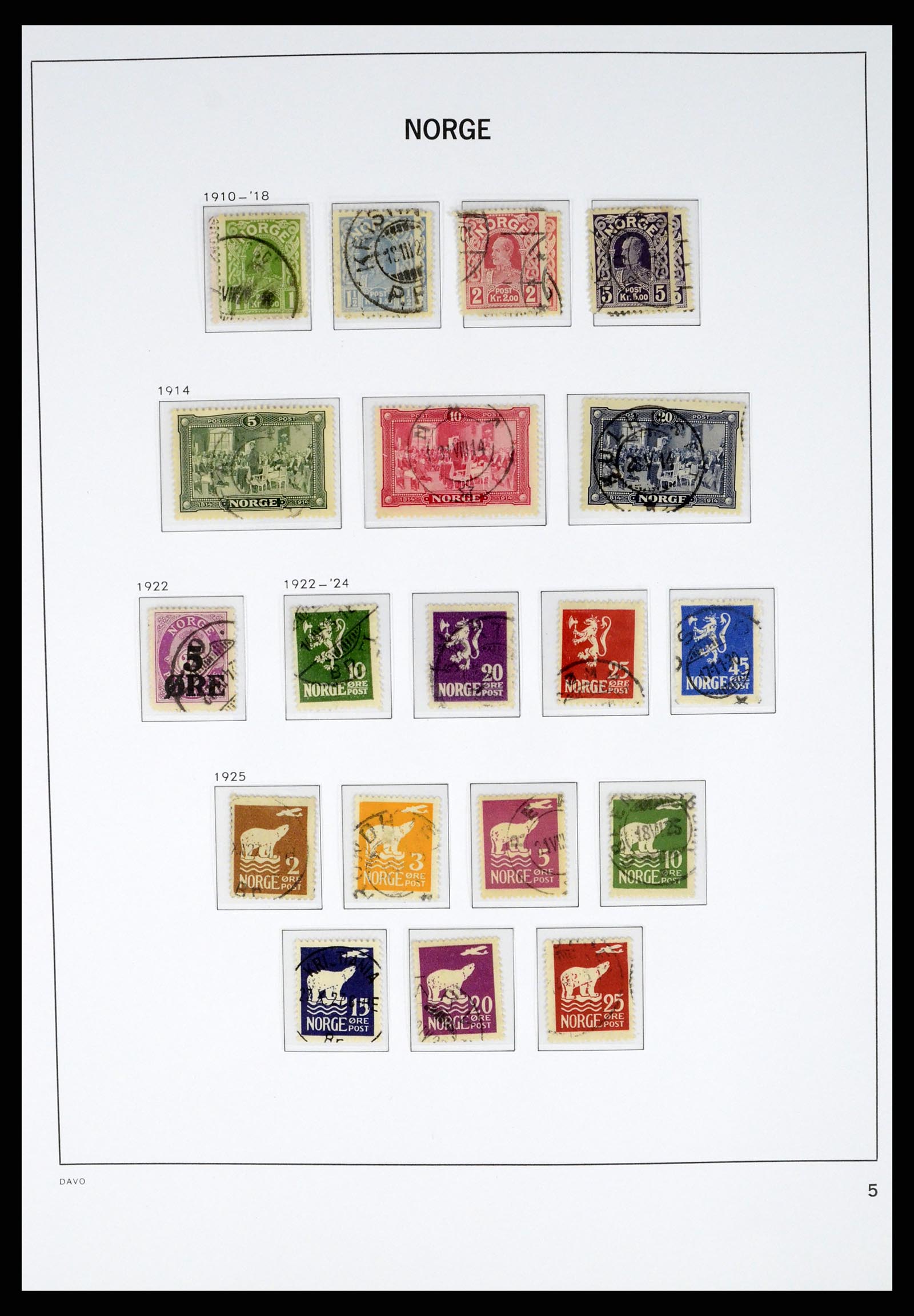 37381 006 - Postzegelverzameling 37381 Noorwegen 1855-1969.