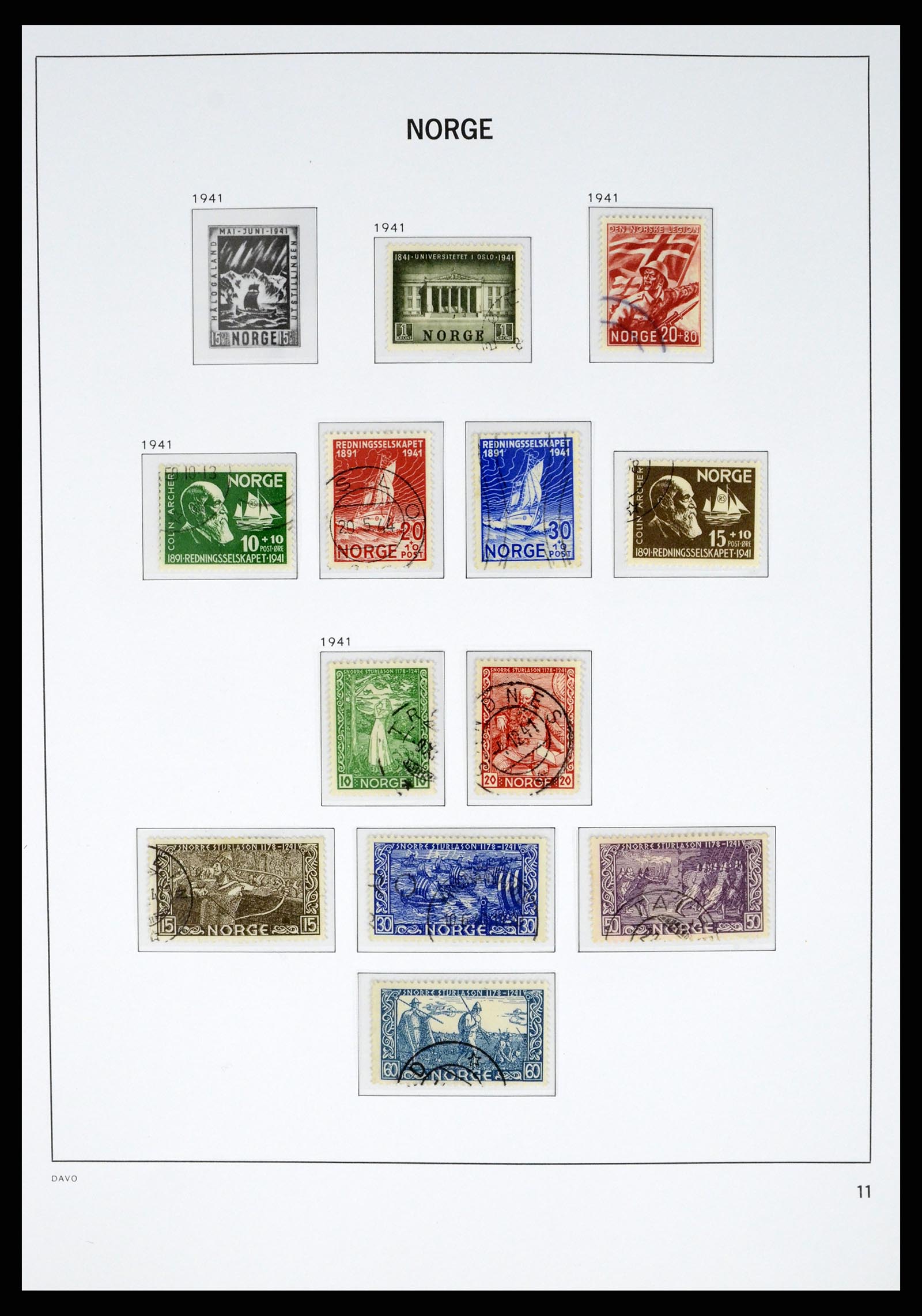 37381 012 - Postzegelverzameling 37381 Noorwegen 1855-1969.
