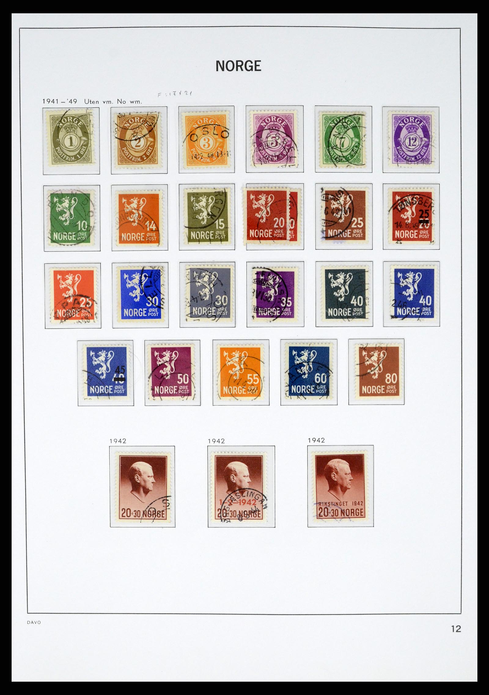 37381 013 - Postzegelverzameling 37381 Noorwegen 1855-1969.