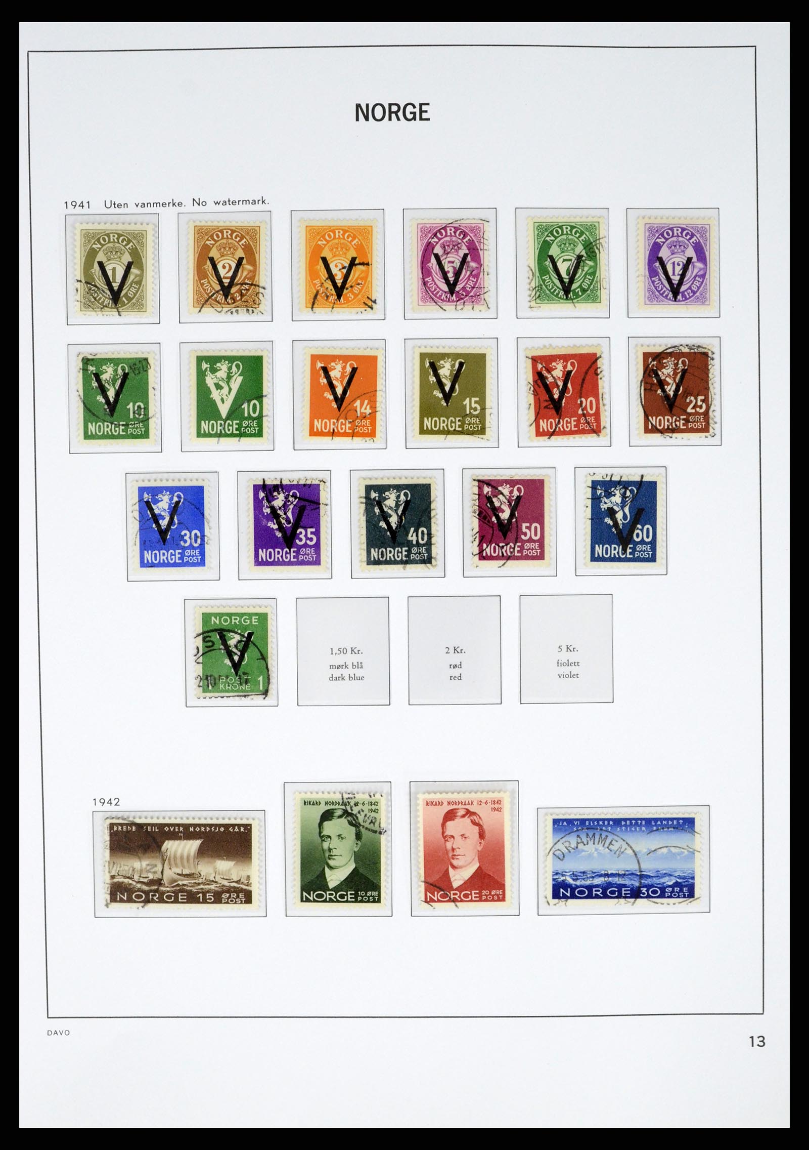 37381 014 - Postzegelverzameling 37381 Noorwegen 1855-1969.