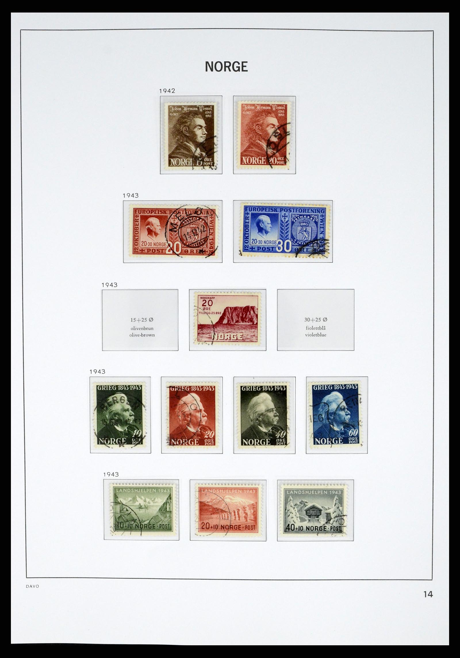 37381 016 - Postzegelverzameling 37381 Noorwegen 1855-1969.