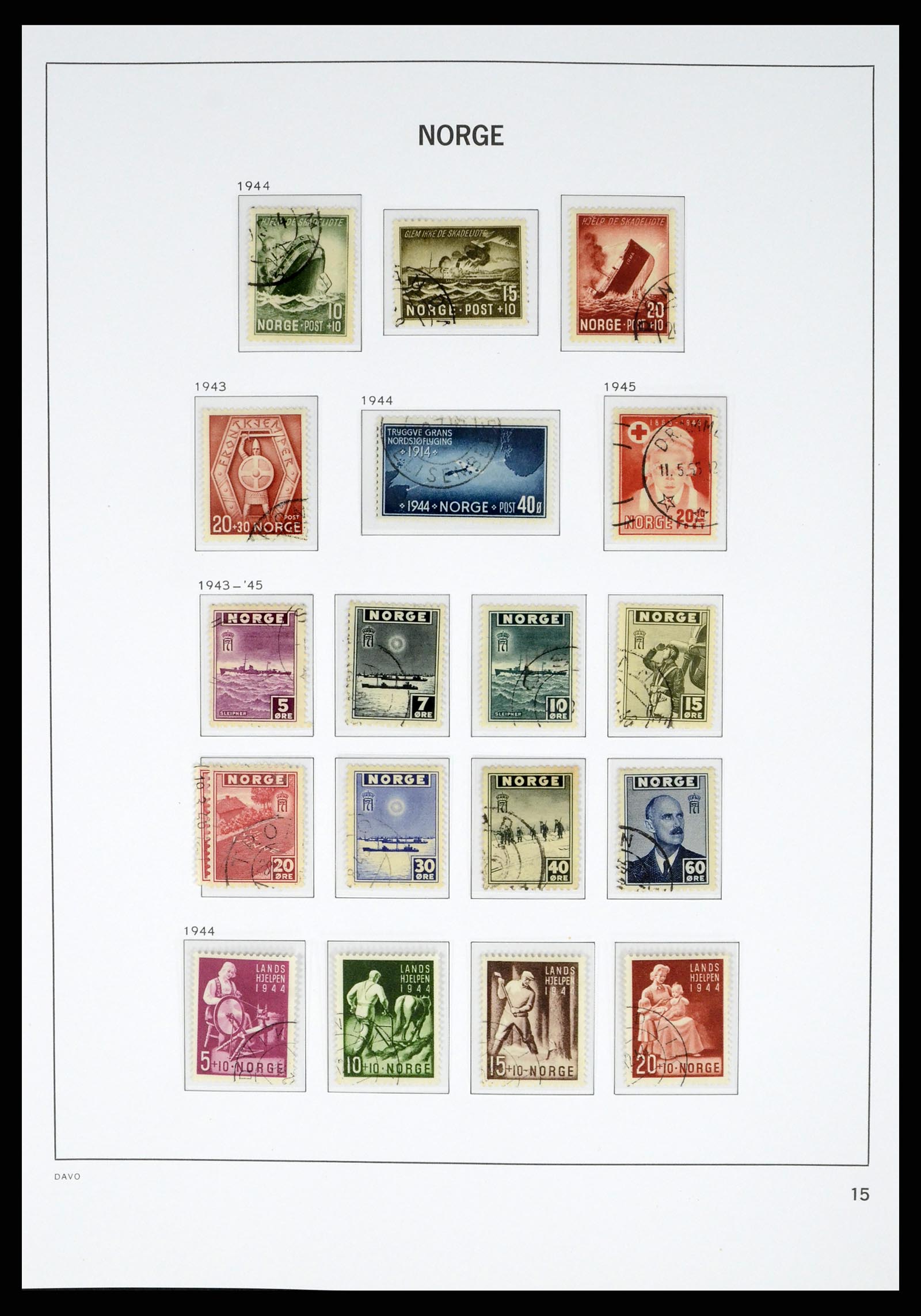 37381 017 - Postzegelverzameling 37381 Noorwegen 1855-1969.