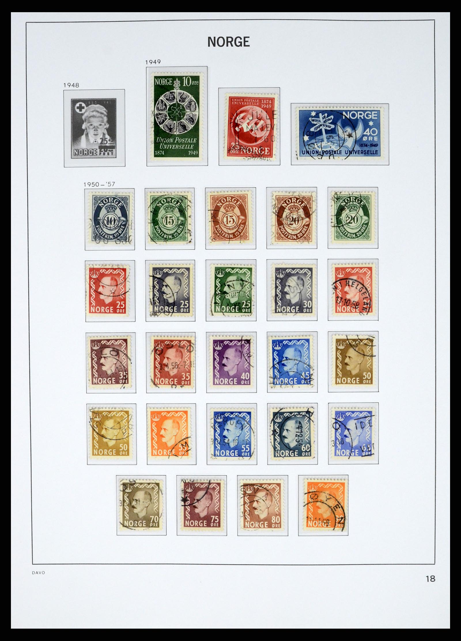 37381 020 - Postzegelverzameling 37381 Noorwegen 1855-1969.