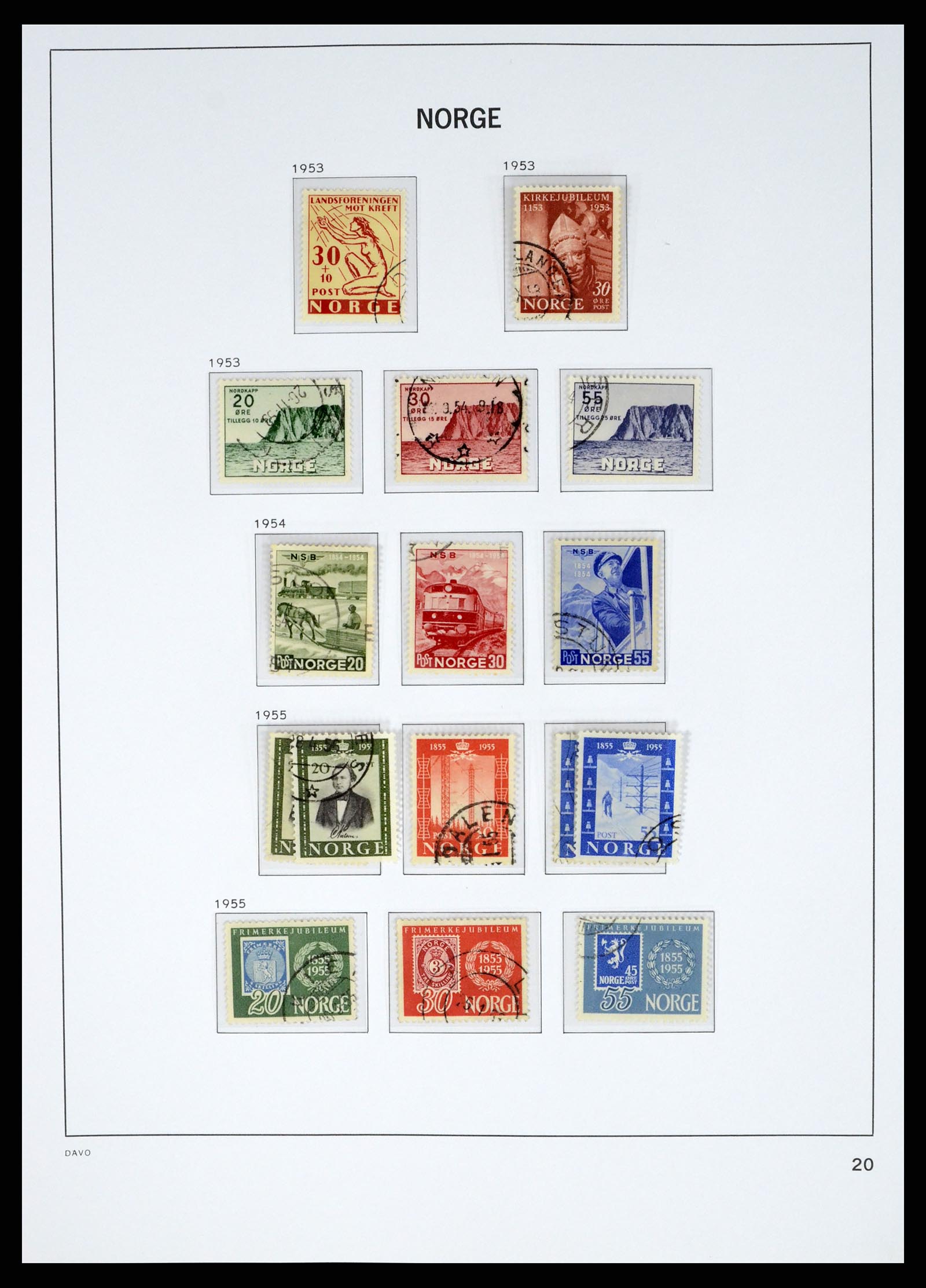 37381 022 - Postzegelverzameling 37381 Noorwegen 1855-1969.