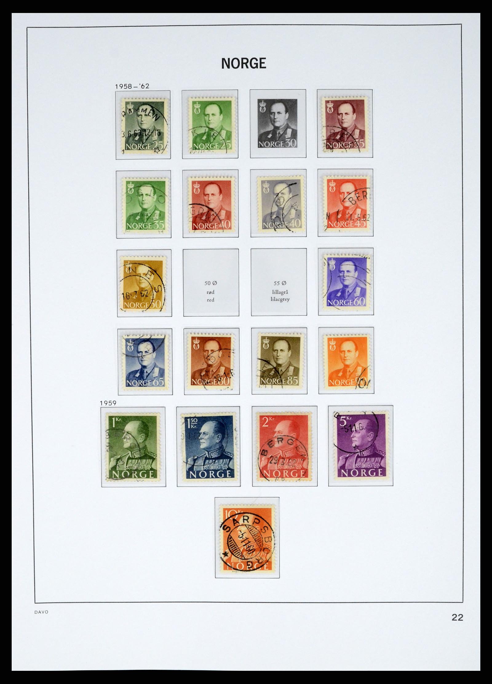 37381 024 - Postzegelverzameling 37381 Noorwegen 1855-1969.