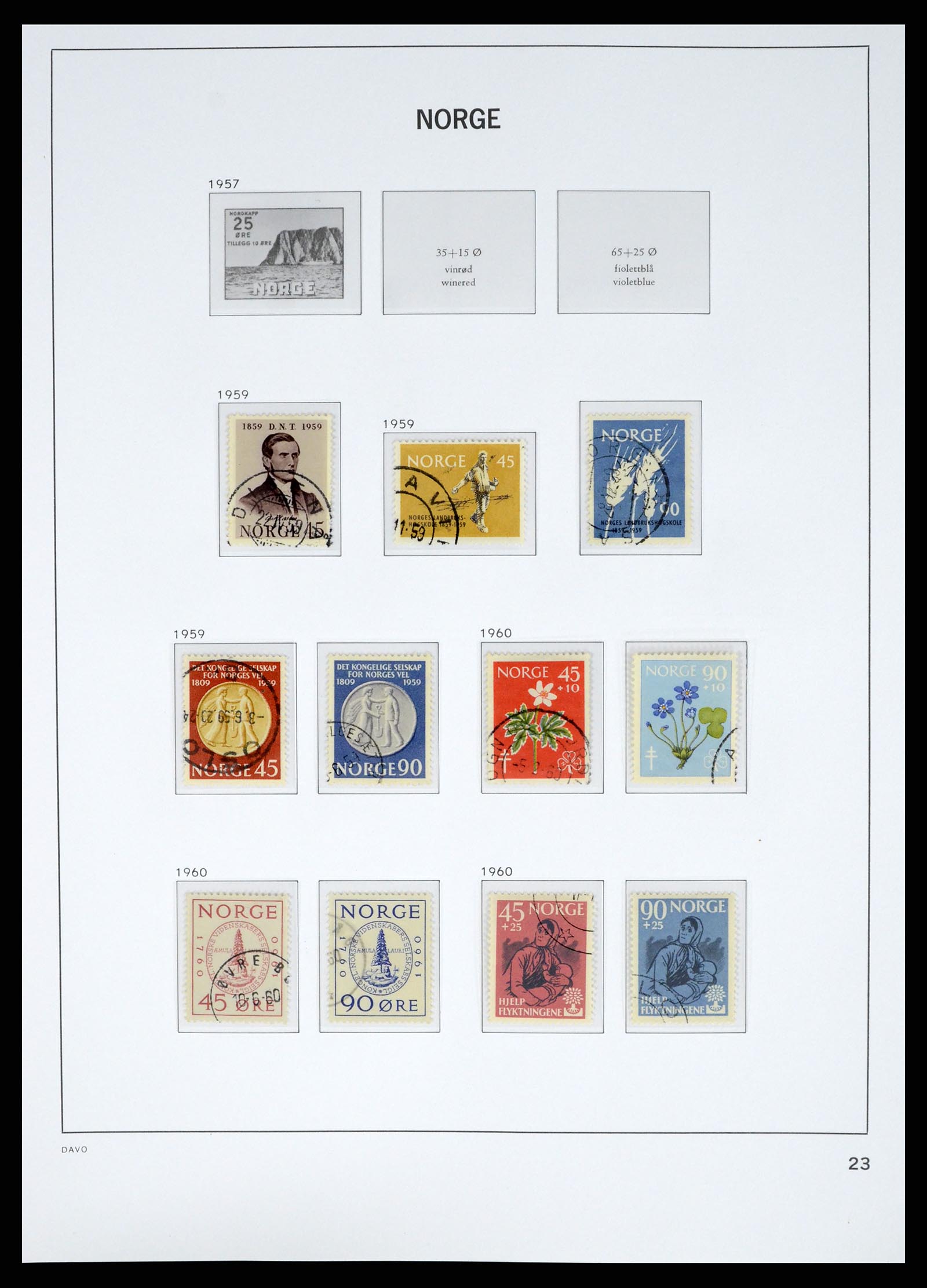 37381 025 - Postzegelverzameling 37381 Noorwegen 1855-1969.