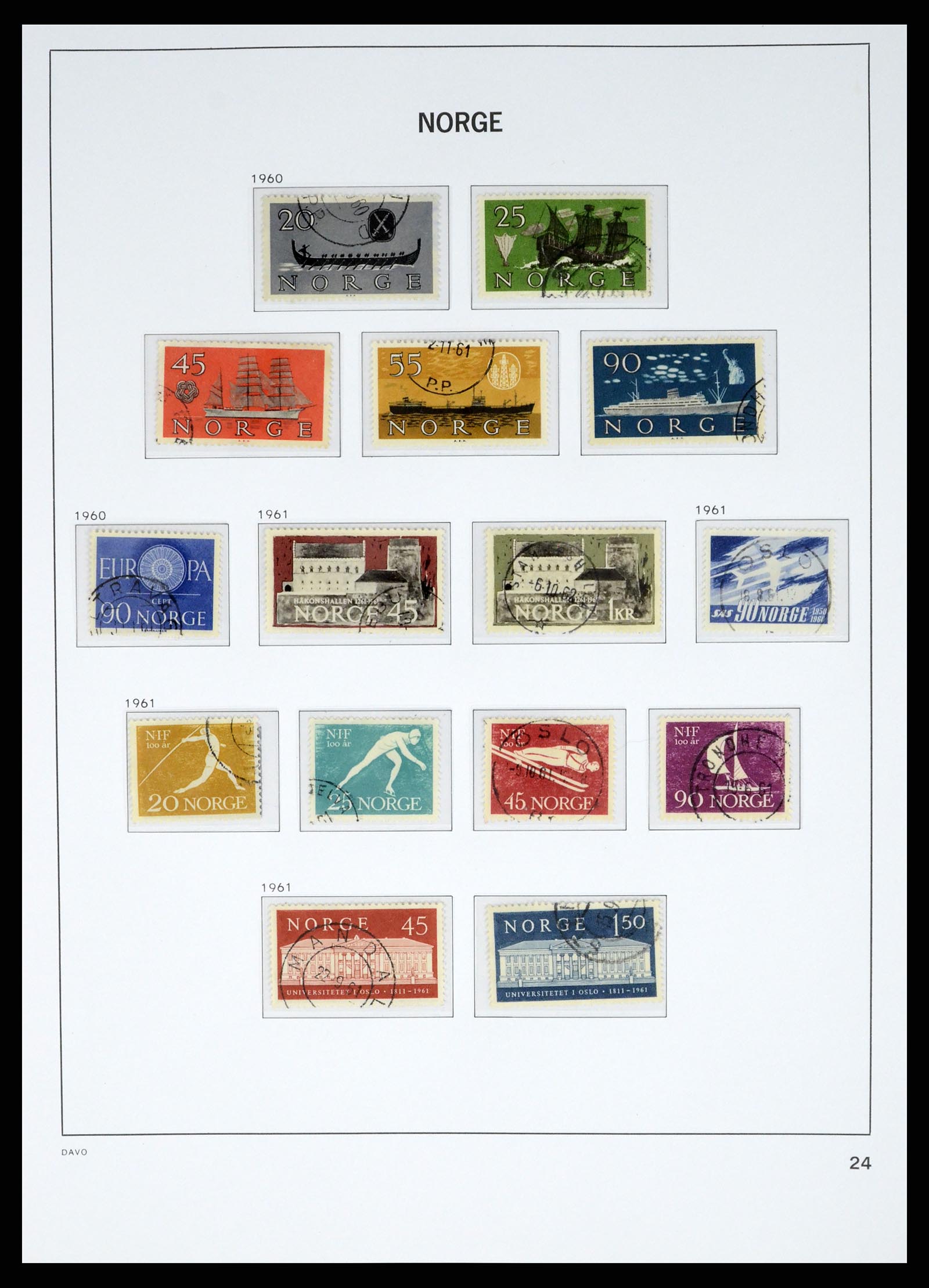 37381 026 - Postzegelverzameling 37381 Noorwegen 1855-1969.