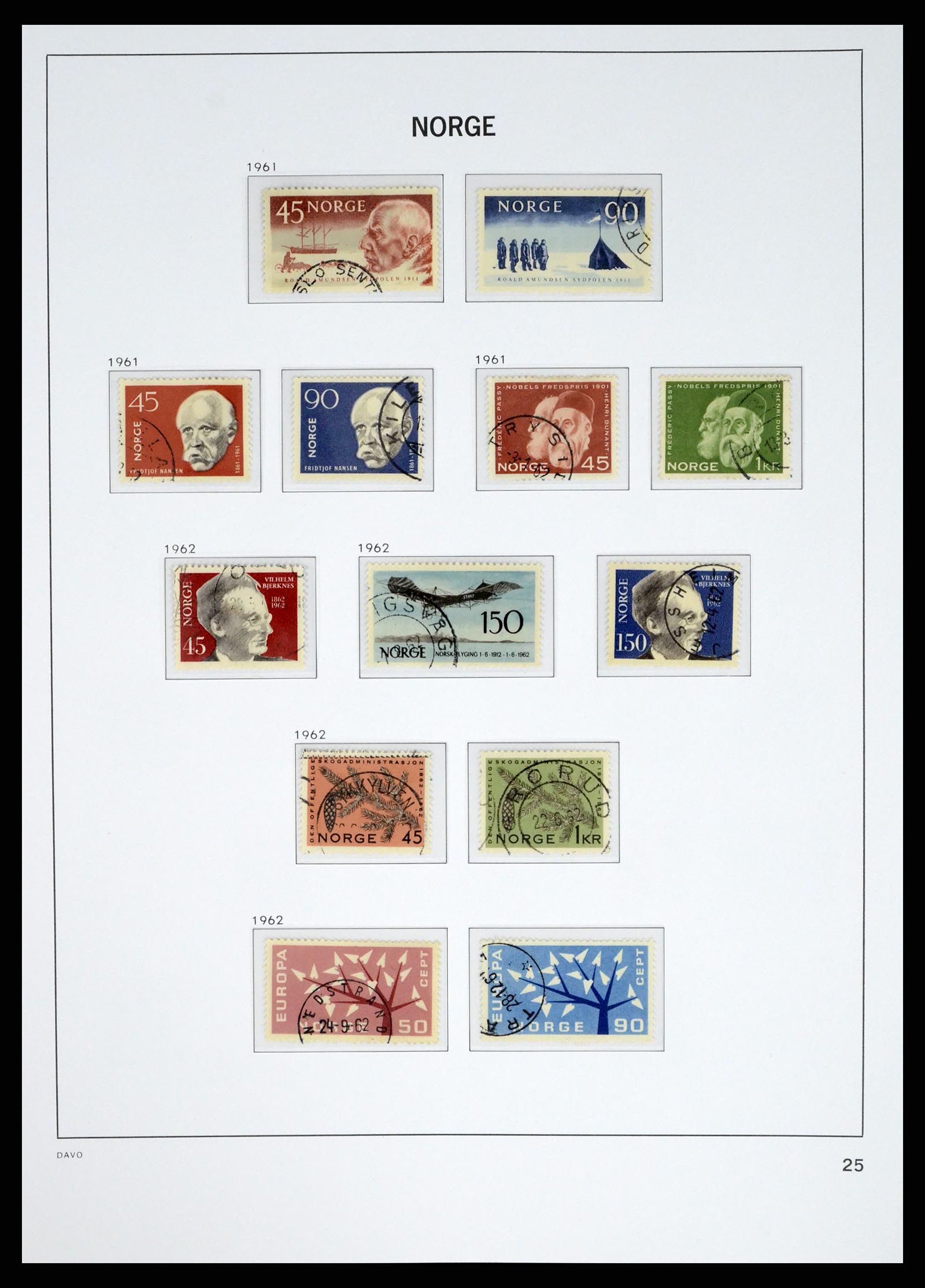 37381 027 - Postzegelverzameling 37381 Noorwegen 1855-1969.