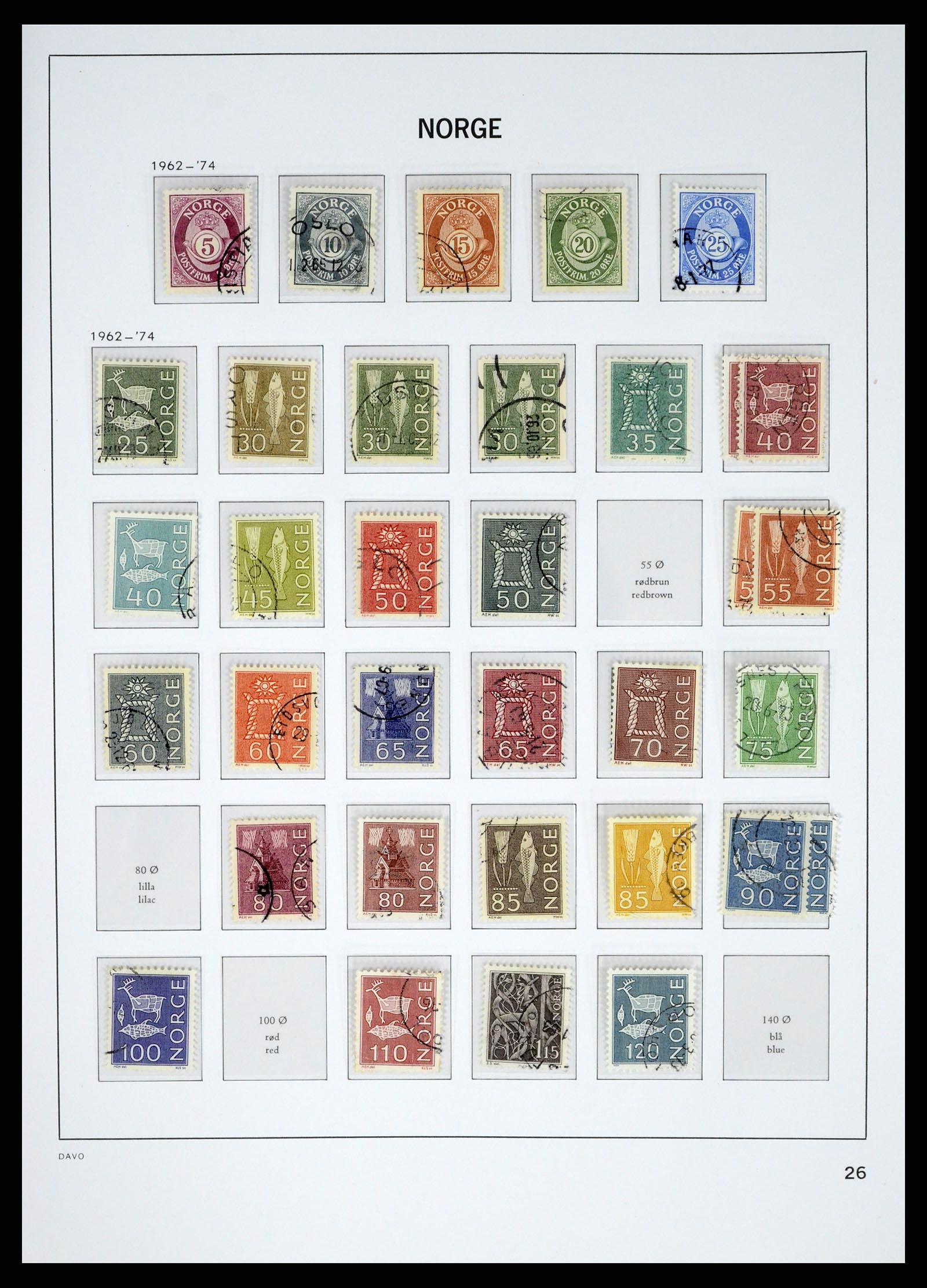 37381 028 - Postzegelverzameling 37381 Noorwegen 1855-1969.