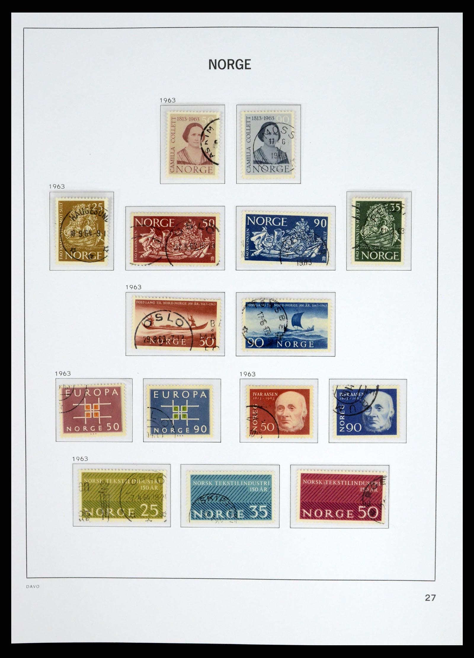 37381 030 - Postzegelverzameling 37381 Noorwegen 1855-1969.