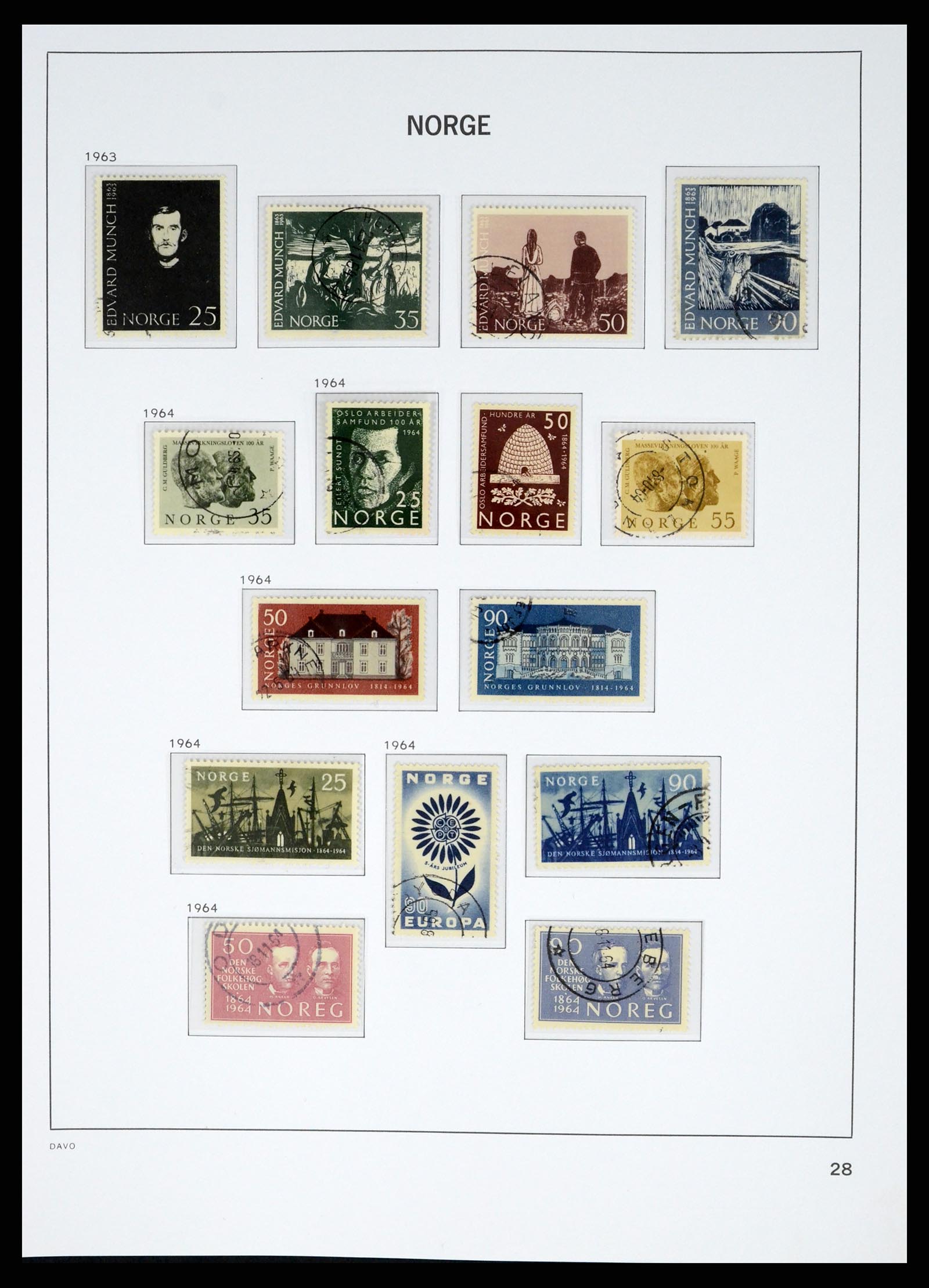 37381 031 - Postzegelverzameling 37381 Noorwegen 1855-1969.