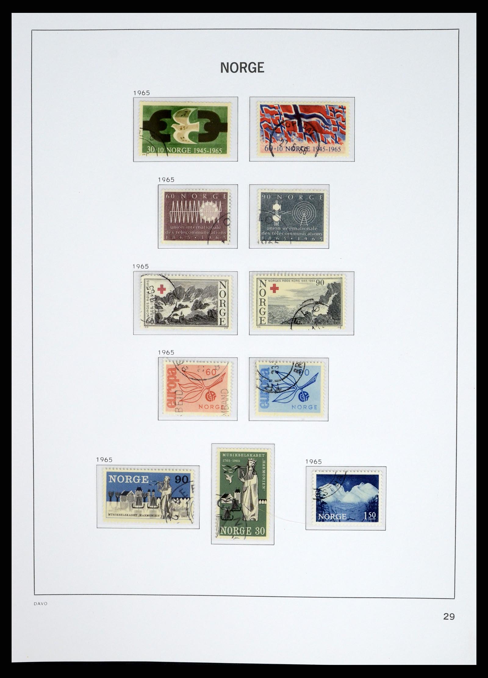 37381 032 - Postzegelverzameling 37381 Noorwegen 1855-1969.