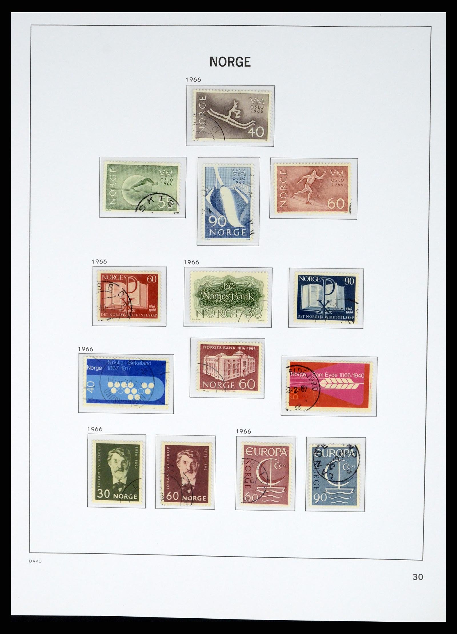 37381 033 - Postzegelverzameling 37381 Noorwegen 1855-1969.