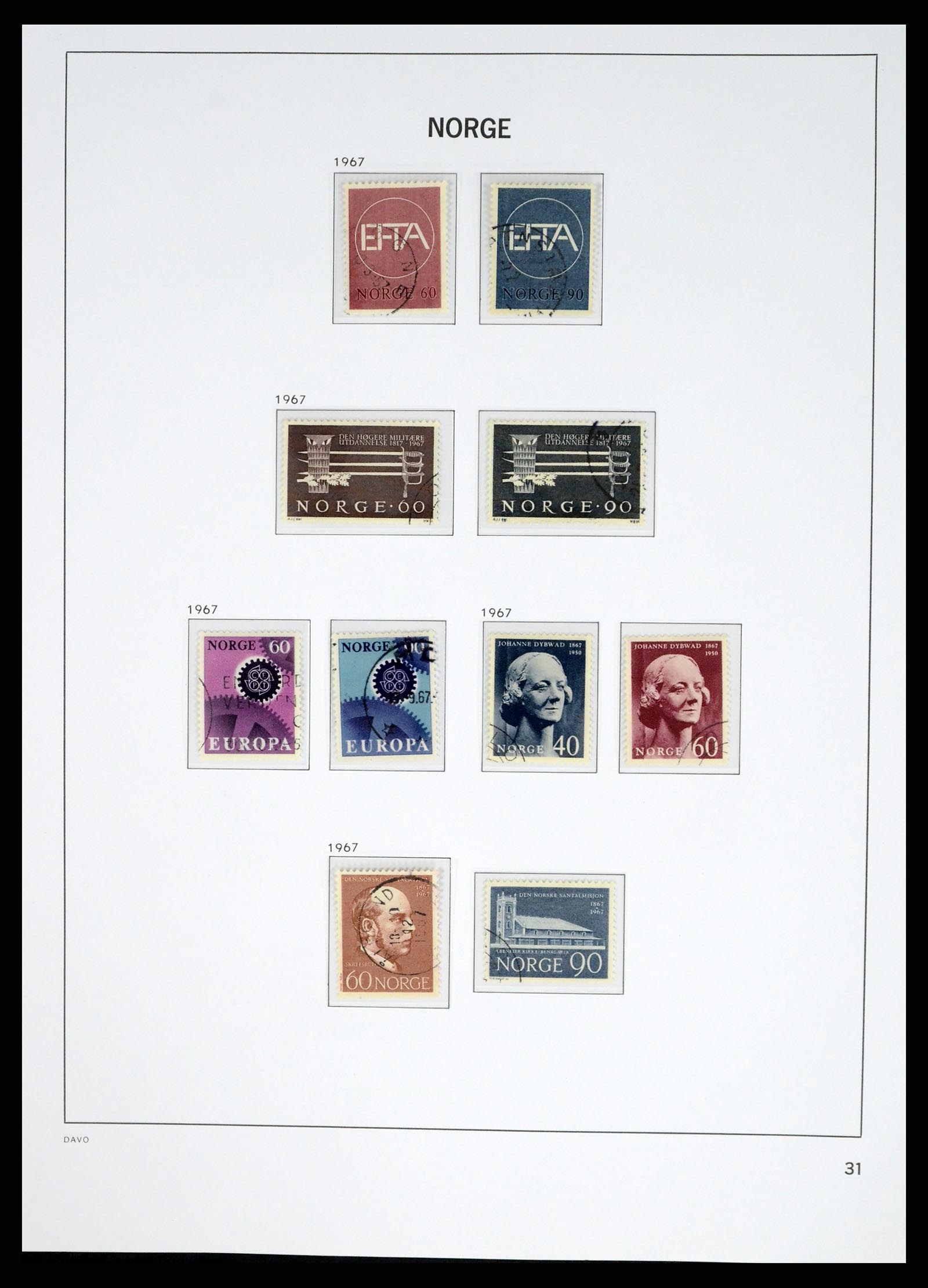 37381 034 - Postzegelverzameling 37381 Noorwegen 1855-1969.