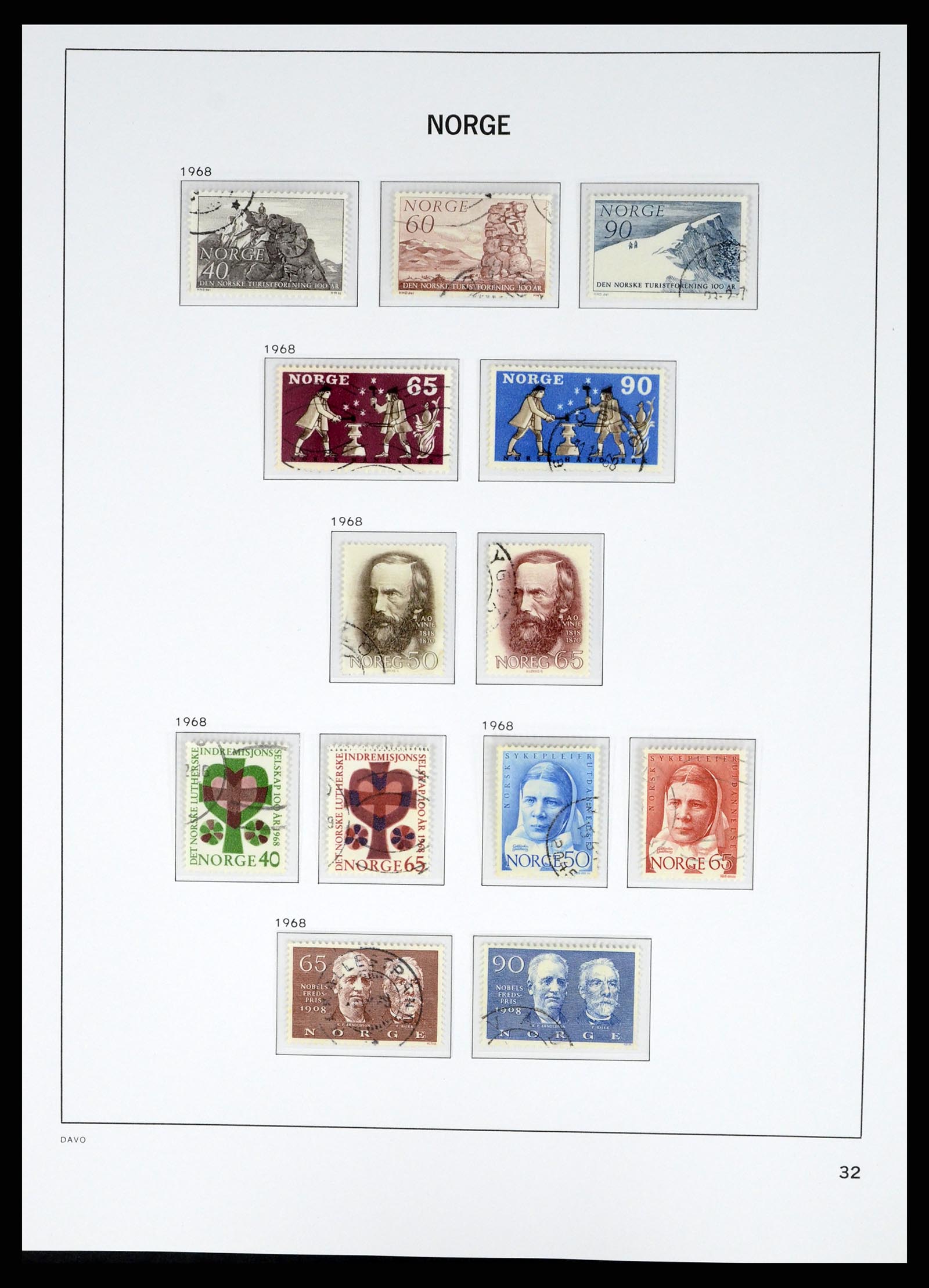 37381 035 - Postzegelverzameling 37381 Noorwegen 1855-1969.