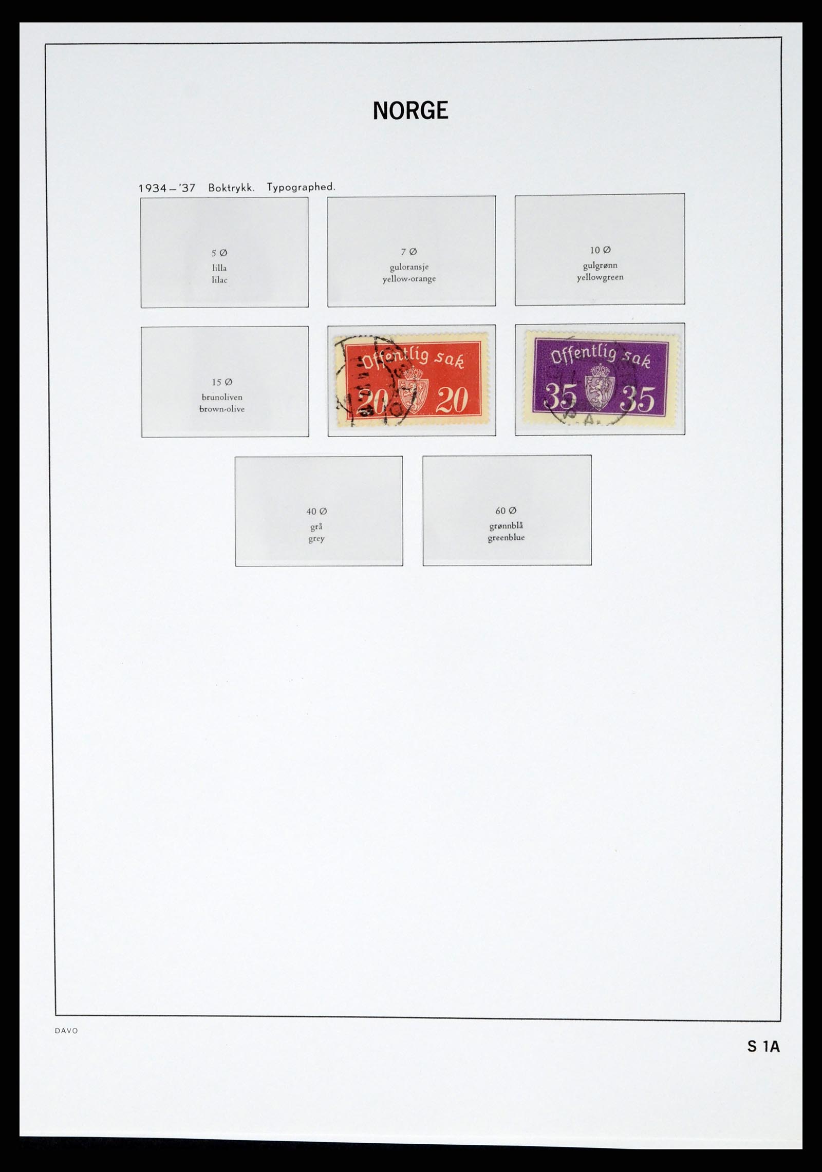 37381 040 - Postzegelverzameling 37381 Noorwegen 1855-1969.