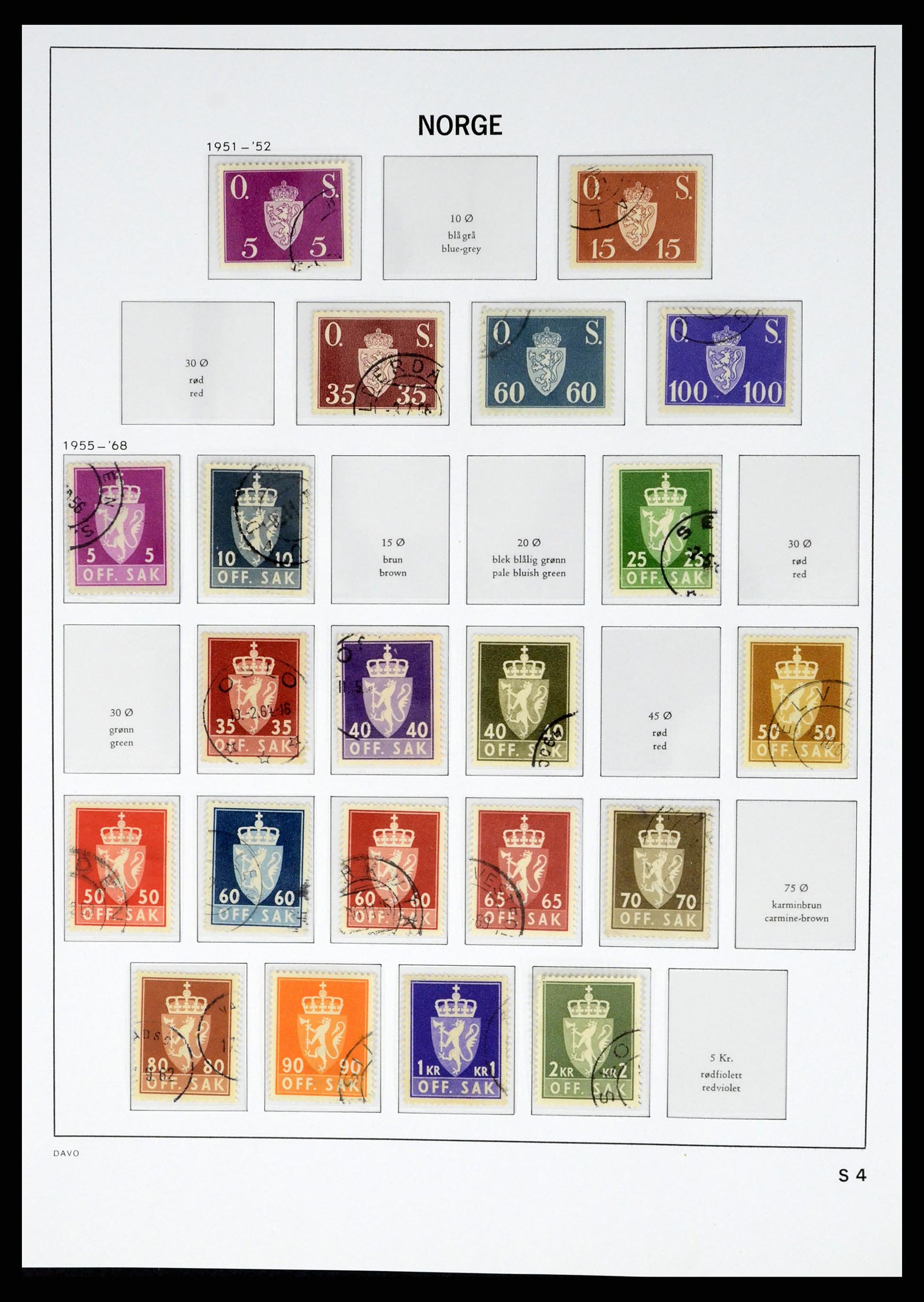 37381 043 - Postzegelverzameling 37381 Noorwegen 1855-1969.
