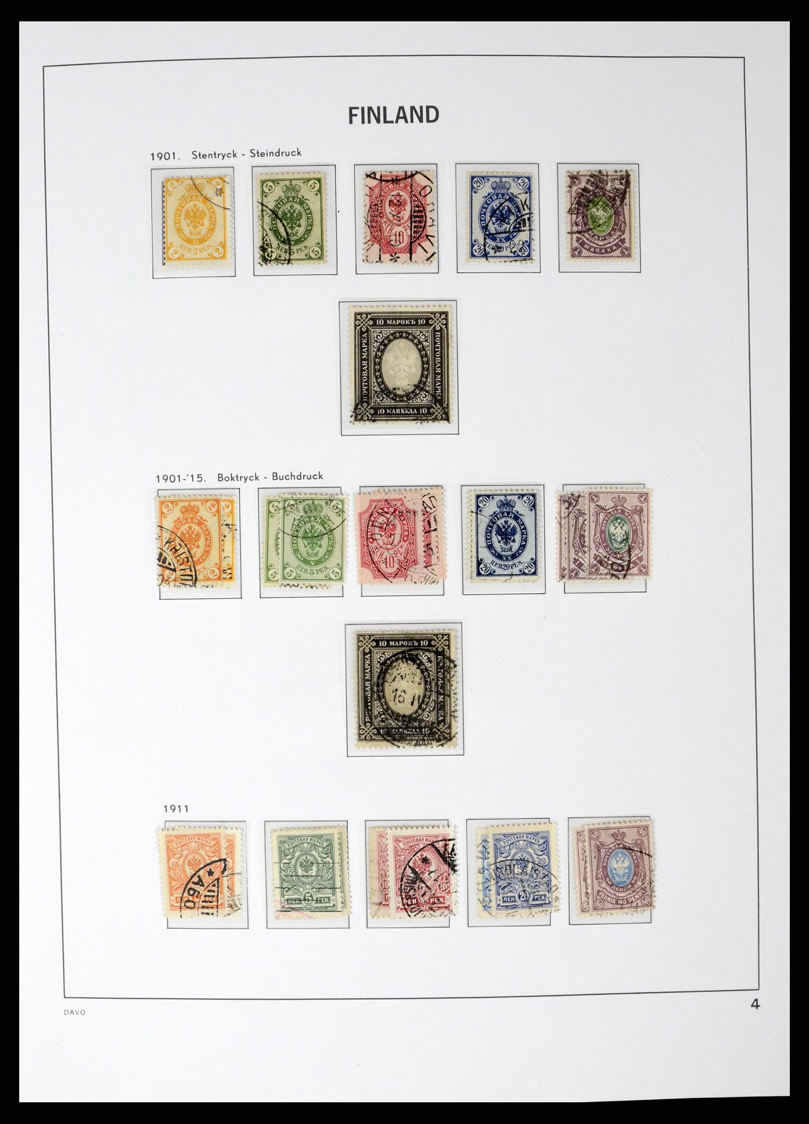 37382 004 - Postzegelverzameling 37382 Finland 1860-1979.