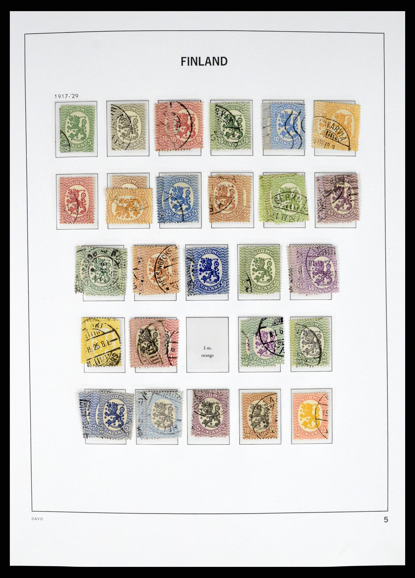37382 005 - Postzegelverzameling 37382 Finland 1860-1979.