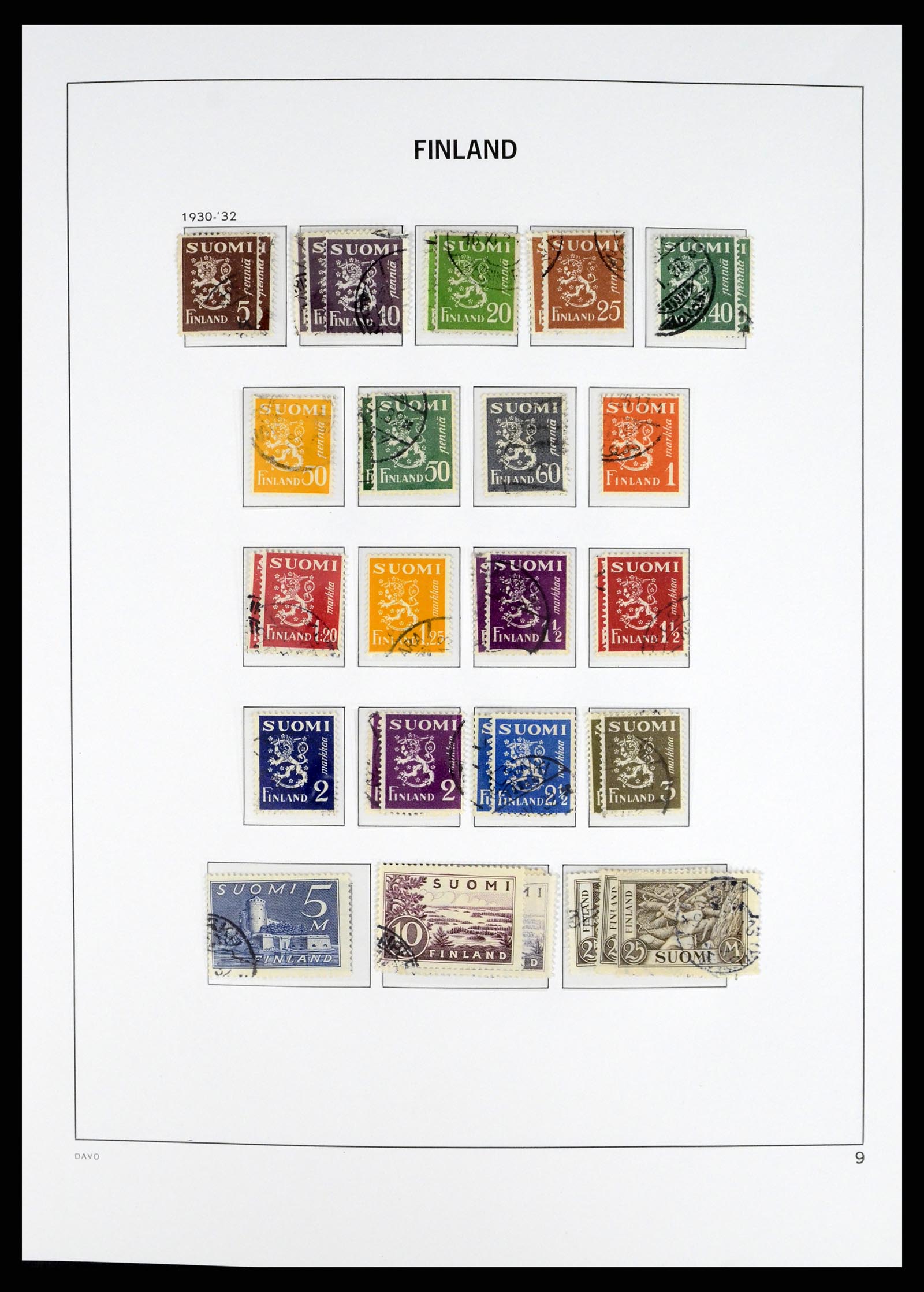 37382 009 - Postzegelverzameling 37382 Finland 1860-1979.