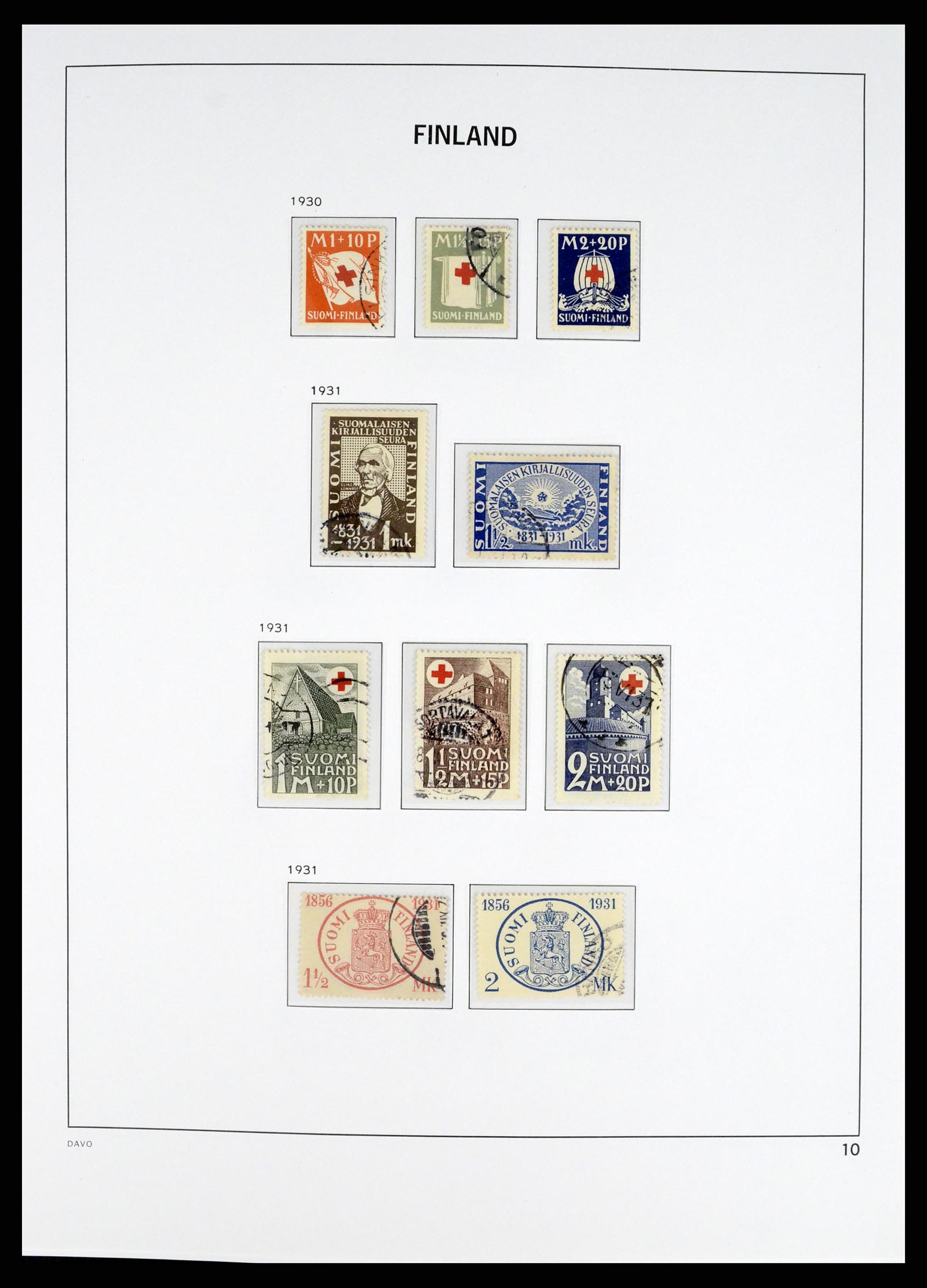 37382 010 - Postzegelverzameling 37382 Finland 1860-1979.
