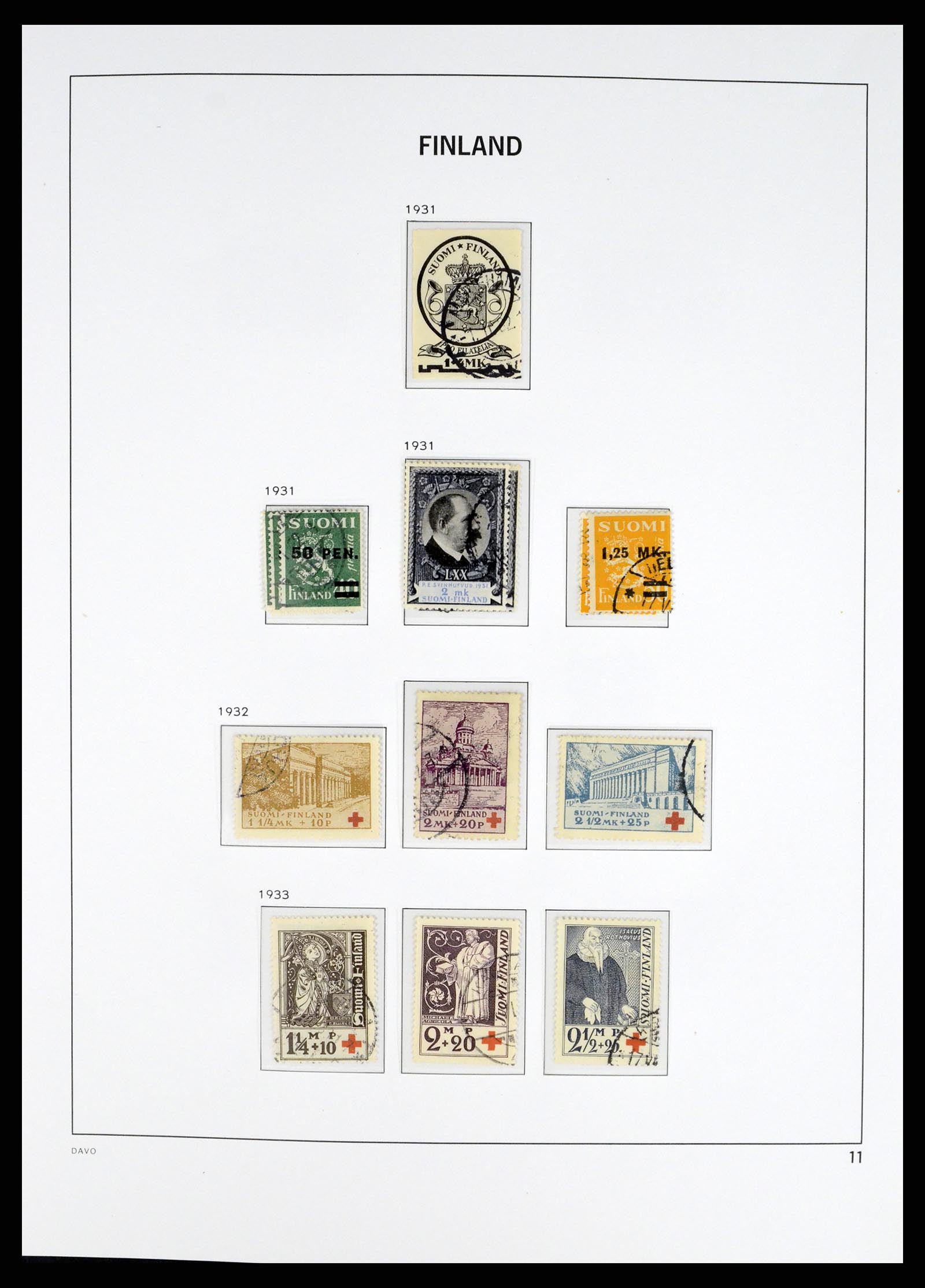 37382 011 - Postzegelverzameling 37382 Finland 1860-1979.