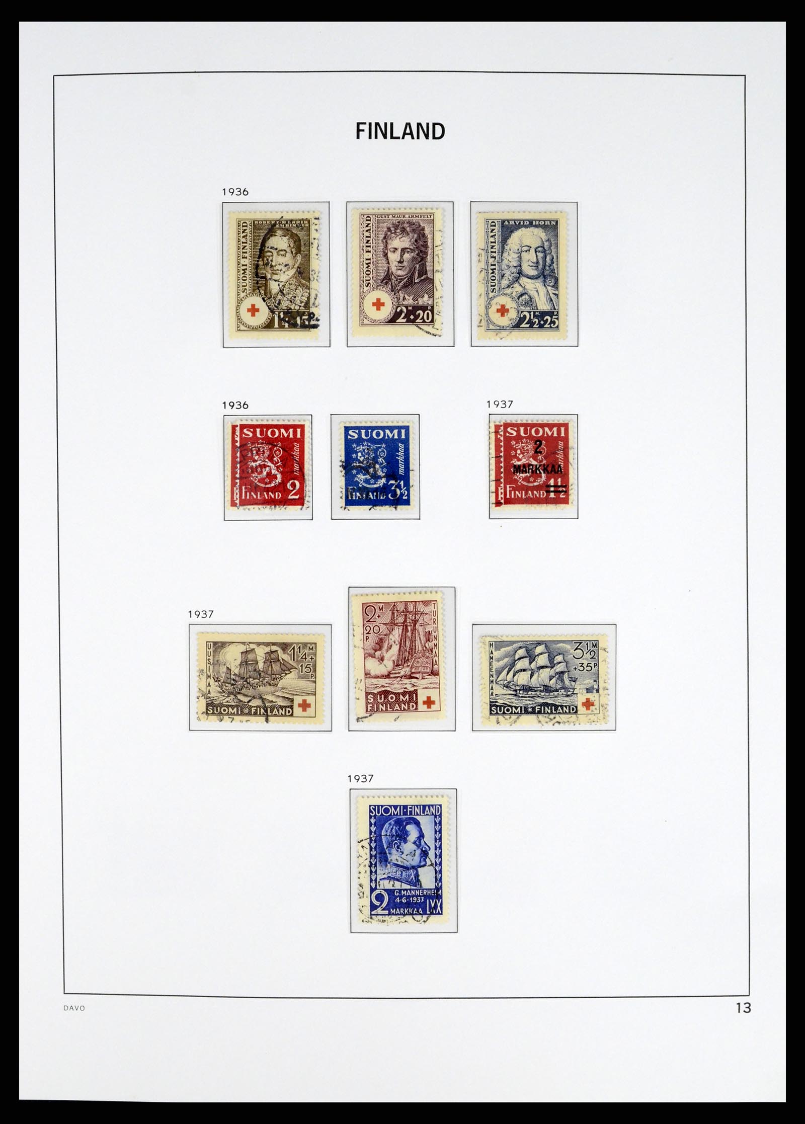 37382 013 - Postzegelverzameling 37382 Finland 1860-1979.