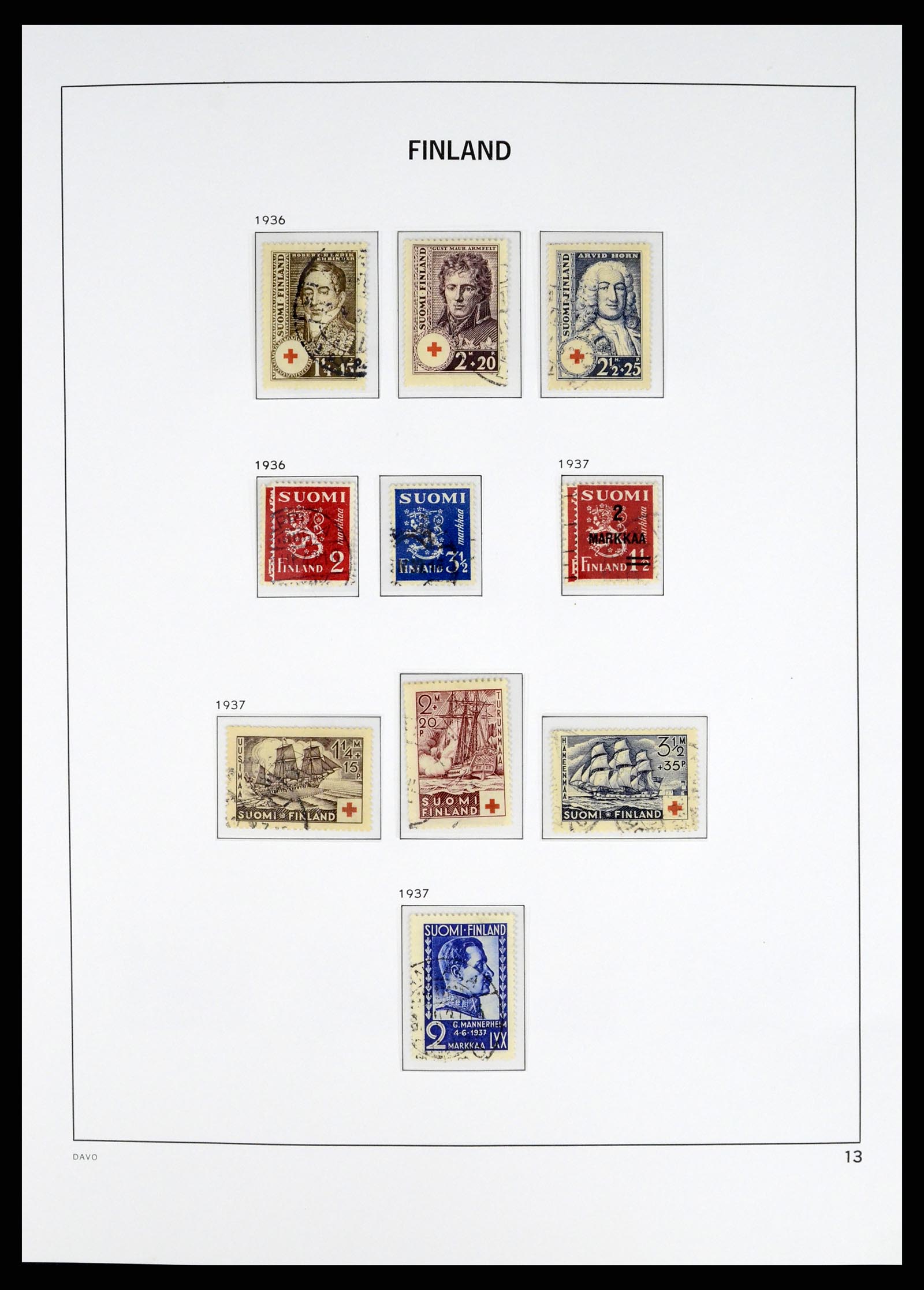 37382 013 - Postzegelverzameling 37382 Finland 1860-1979.