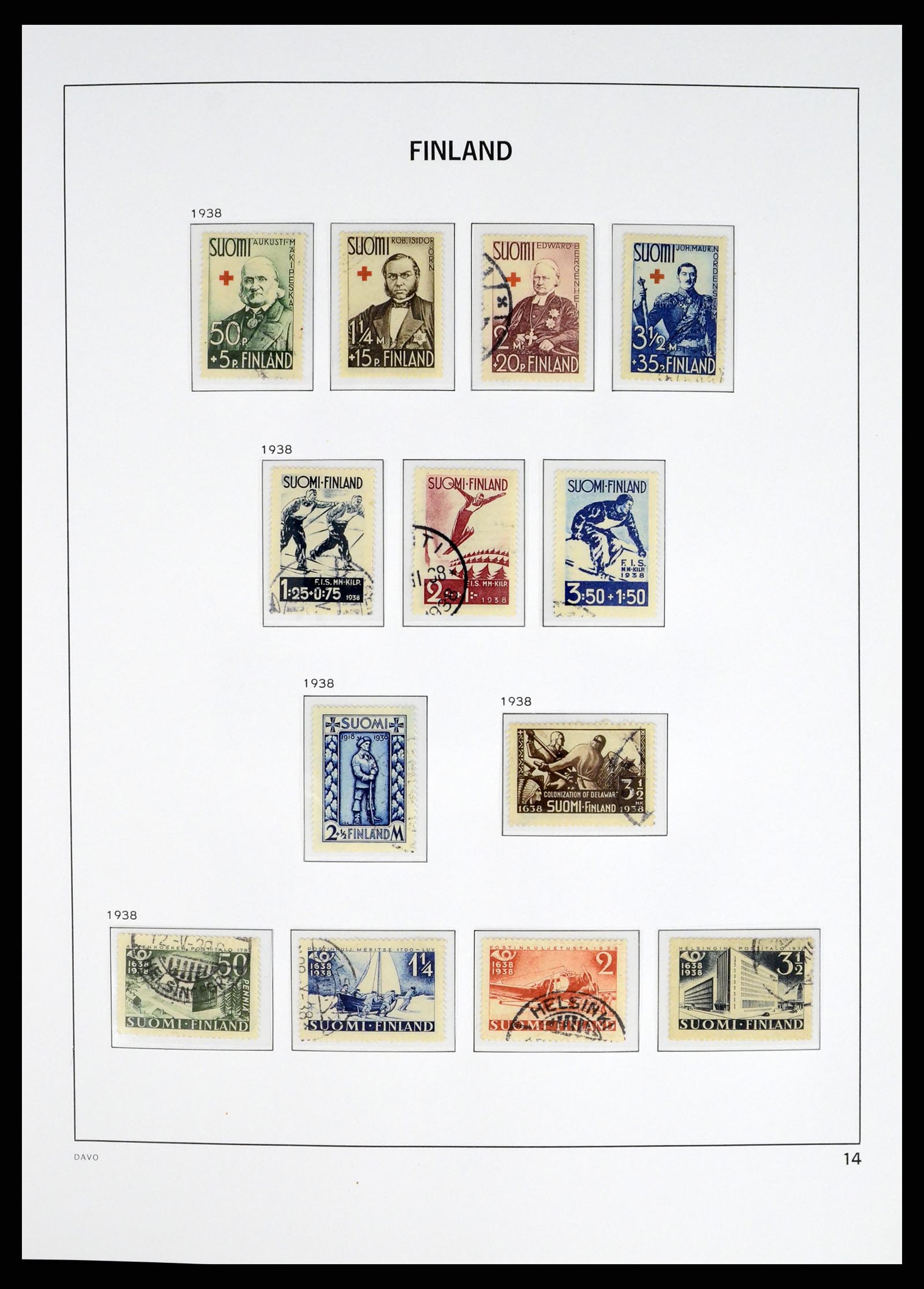 37382 014 - Postzegelverzameling 37382 Finland 1860-1979.