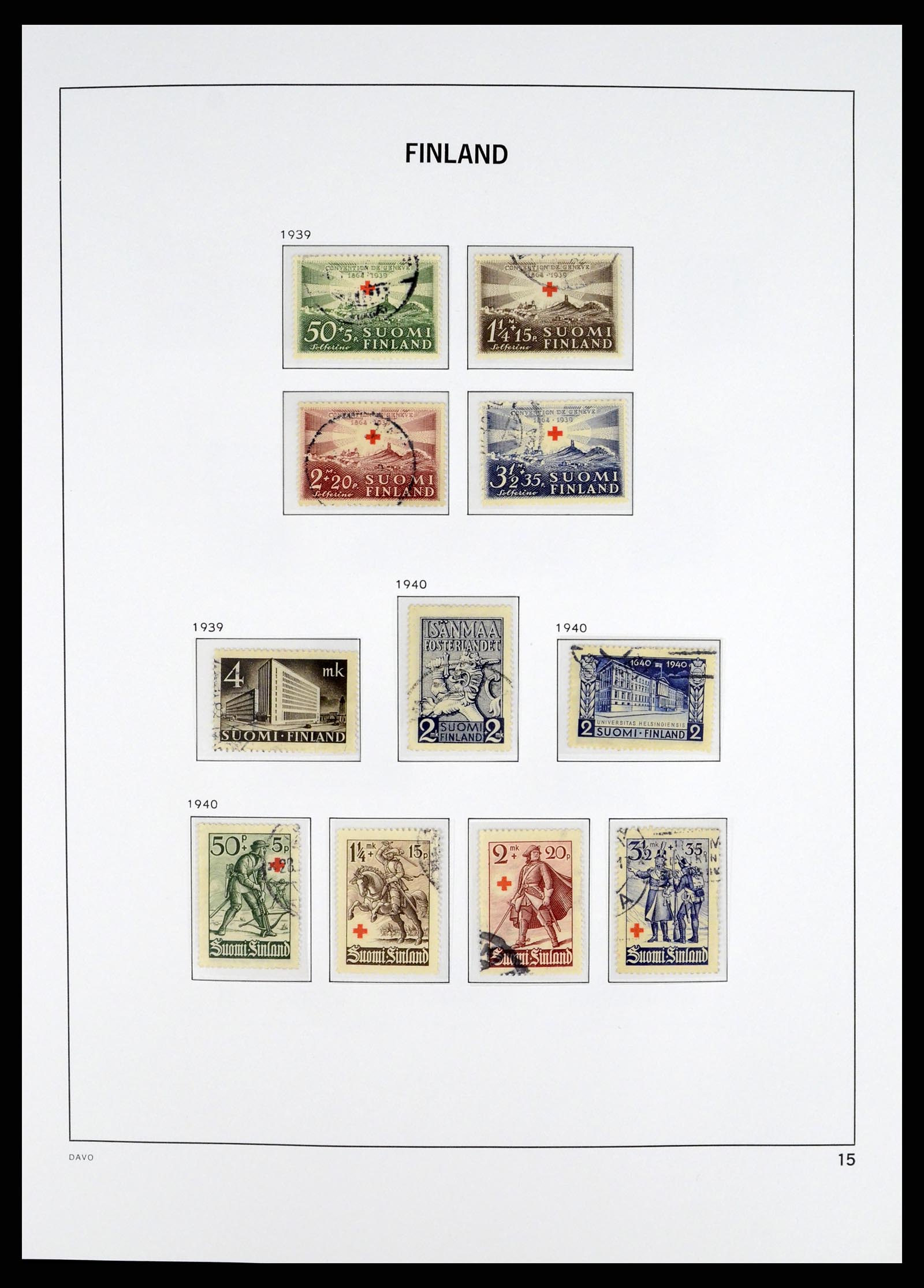 37382 015 - Postzegelverzameling 37382 Finland 1860-1979.