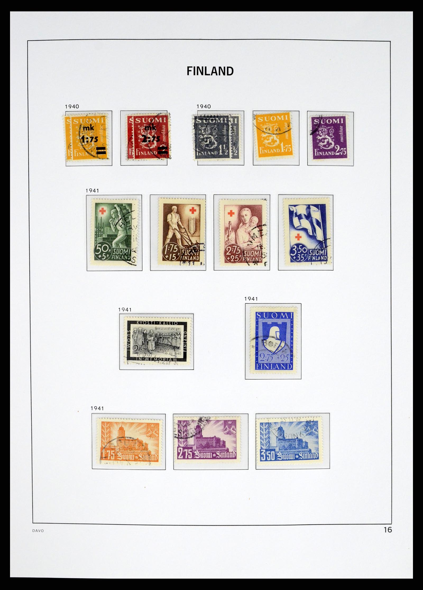 37382 016 - Postzegelverzameling 37382 Finland 1860-1979.