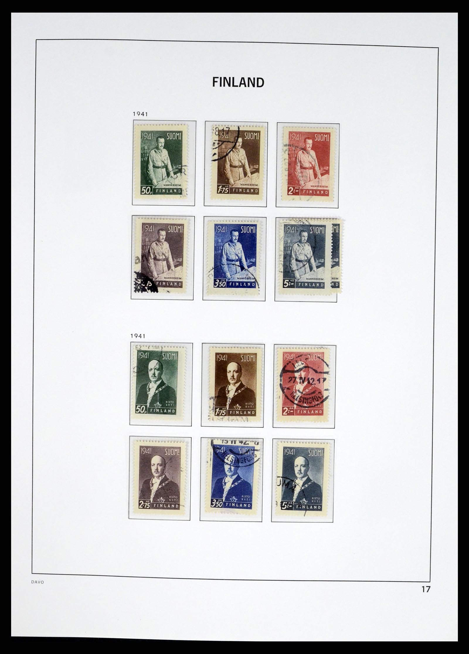 37382 017 - Postzegelverzameling 37382 Finland 1860-1979.