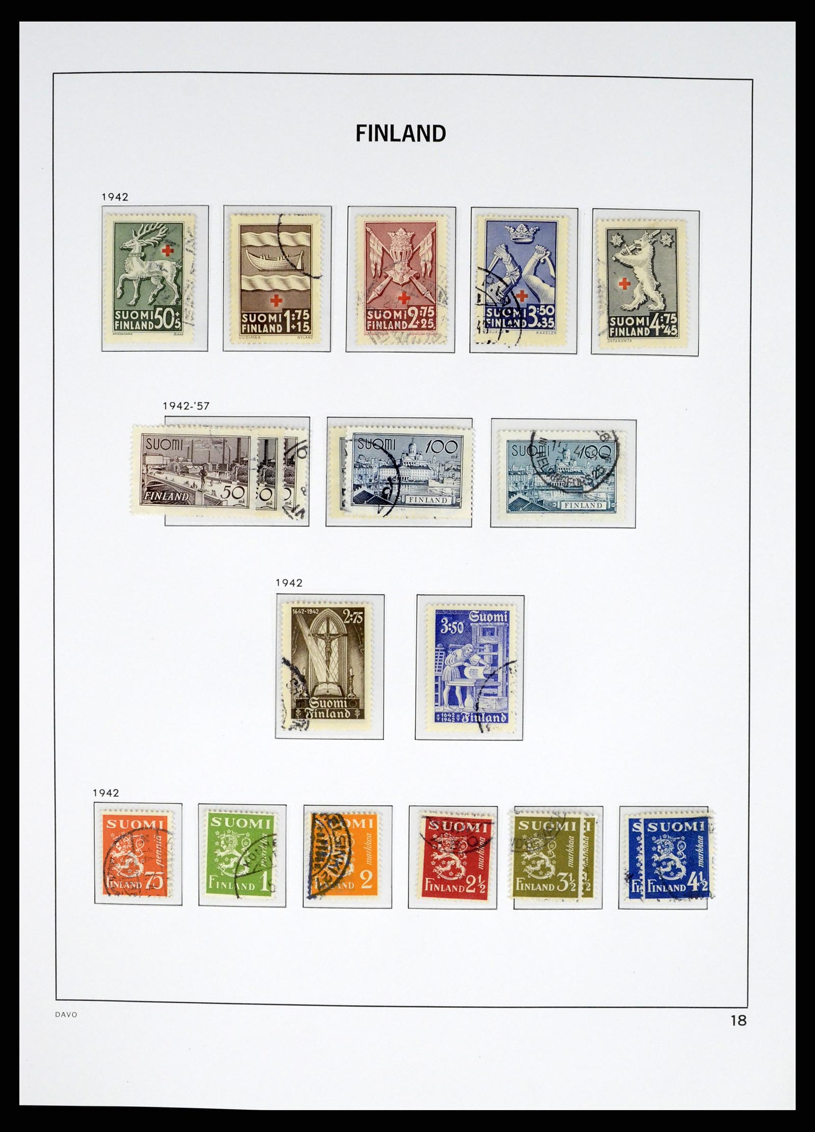 37382 018 - Postzegelverzameling 37382 Finland 1860-1979.
