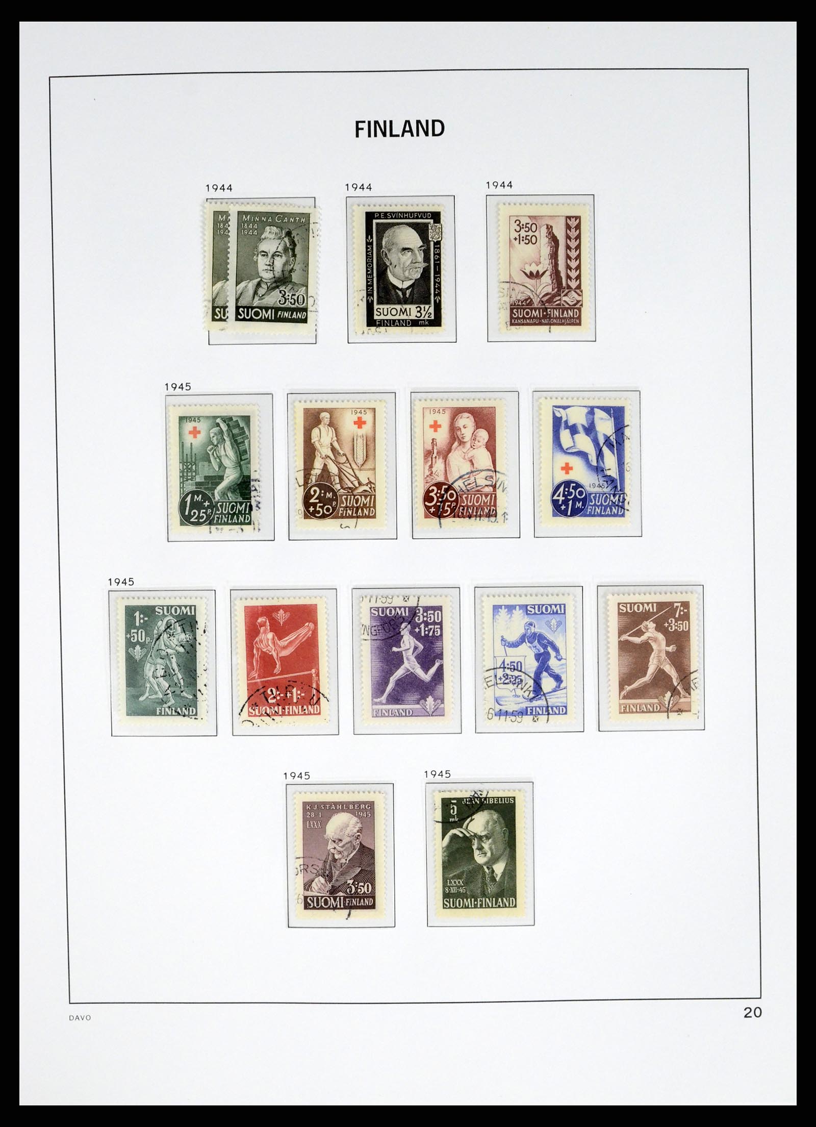 37382 020 - Postzegelverzameling 37382 Finland 1860-1979.