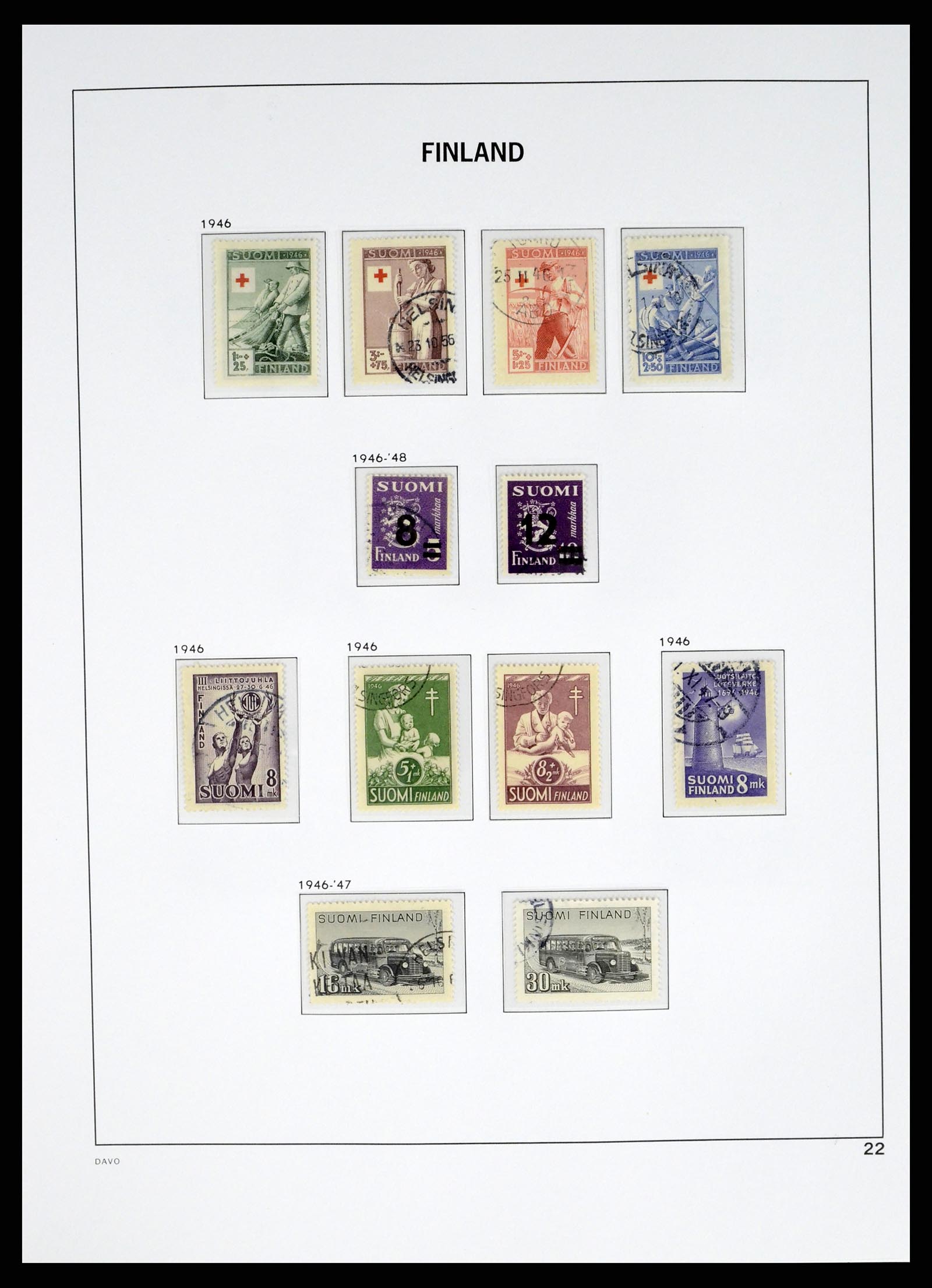 37382 022 - Postzegelverzameling 37382 Finland 1860-1979.