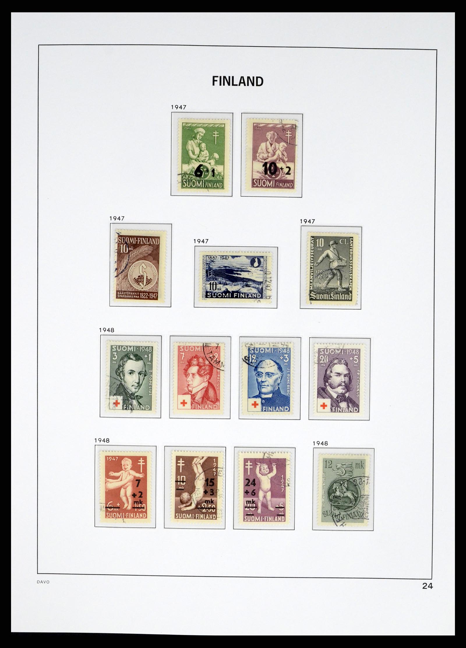 37382 024 - Postzegelverzameling 37382 Finland 1860-1979.