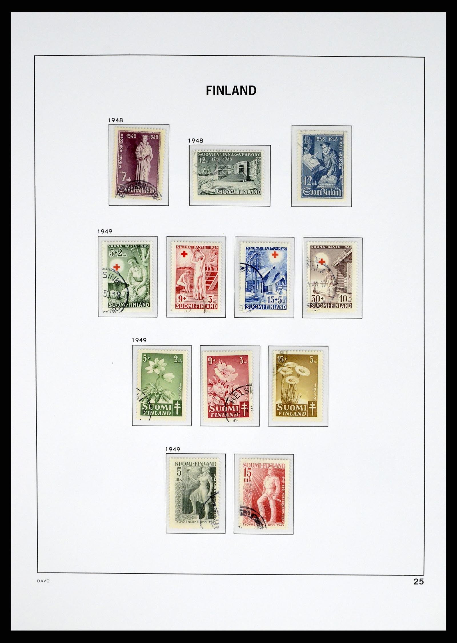 37382 025 - Postzegelverzameling 37382 Finland 1860-1979.