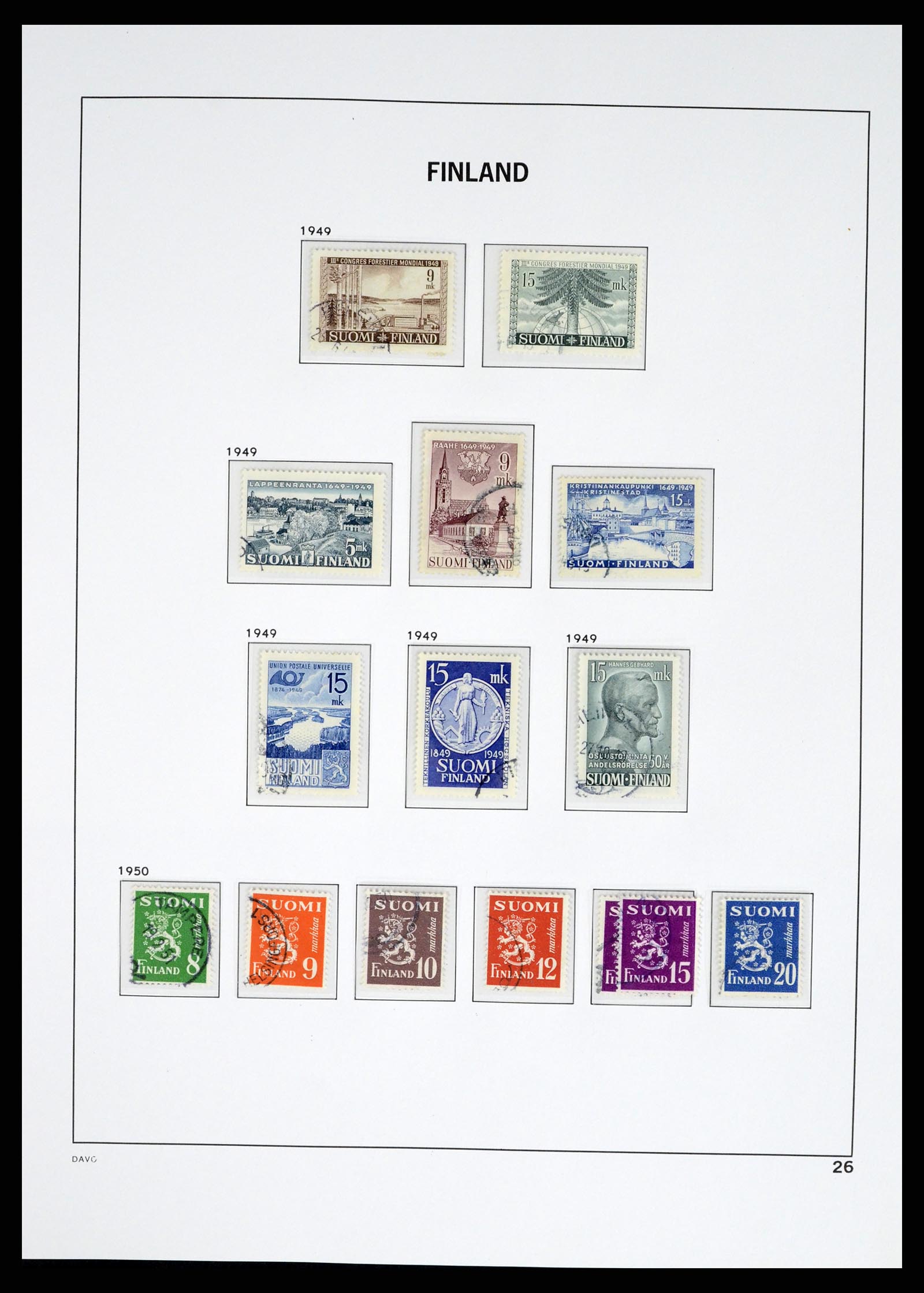 37382 026 - Postzegelverzameling 37382 Finland 1860-1979.