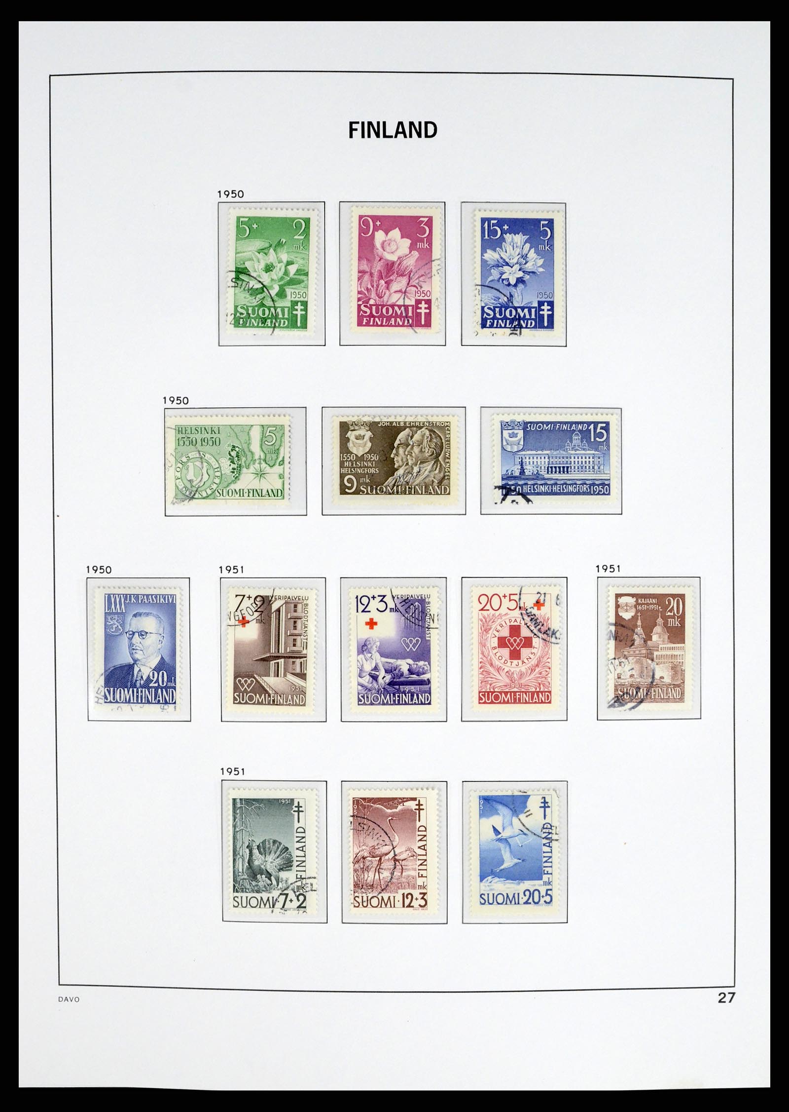 37382 027 - Postzegelverzameling 37382 Finland 1860-1979.