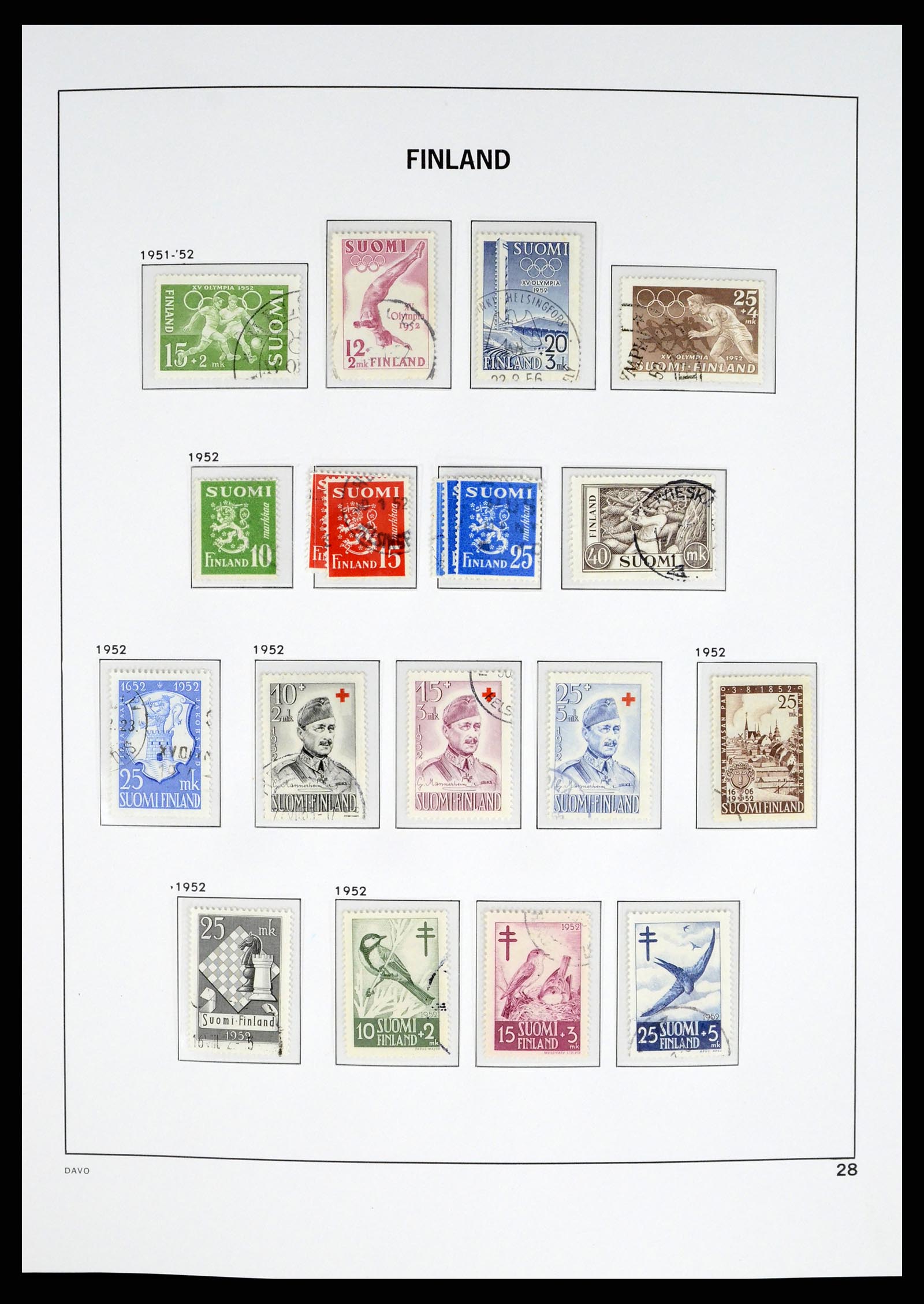 37382 028 - Postzegelverzameling 37382 Finland 1860-1979.